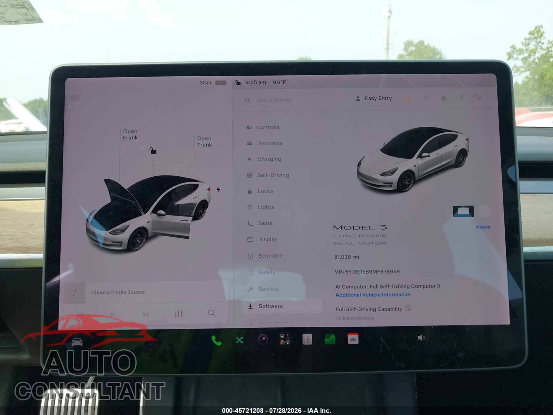 TESLA MODEL 3 2021 - 5YJ3E1EB6MF978959