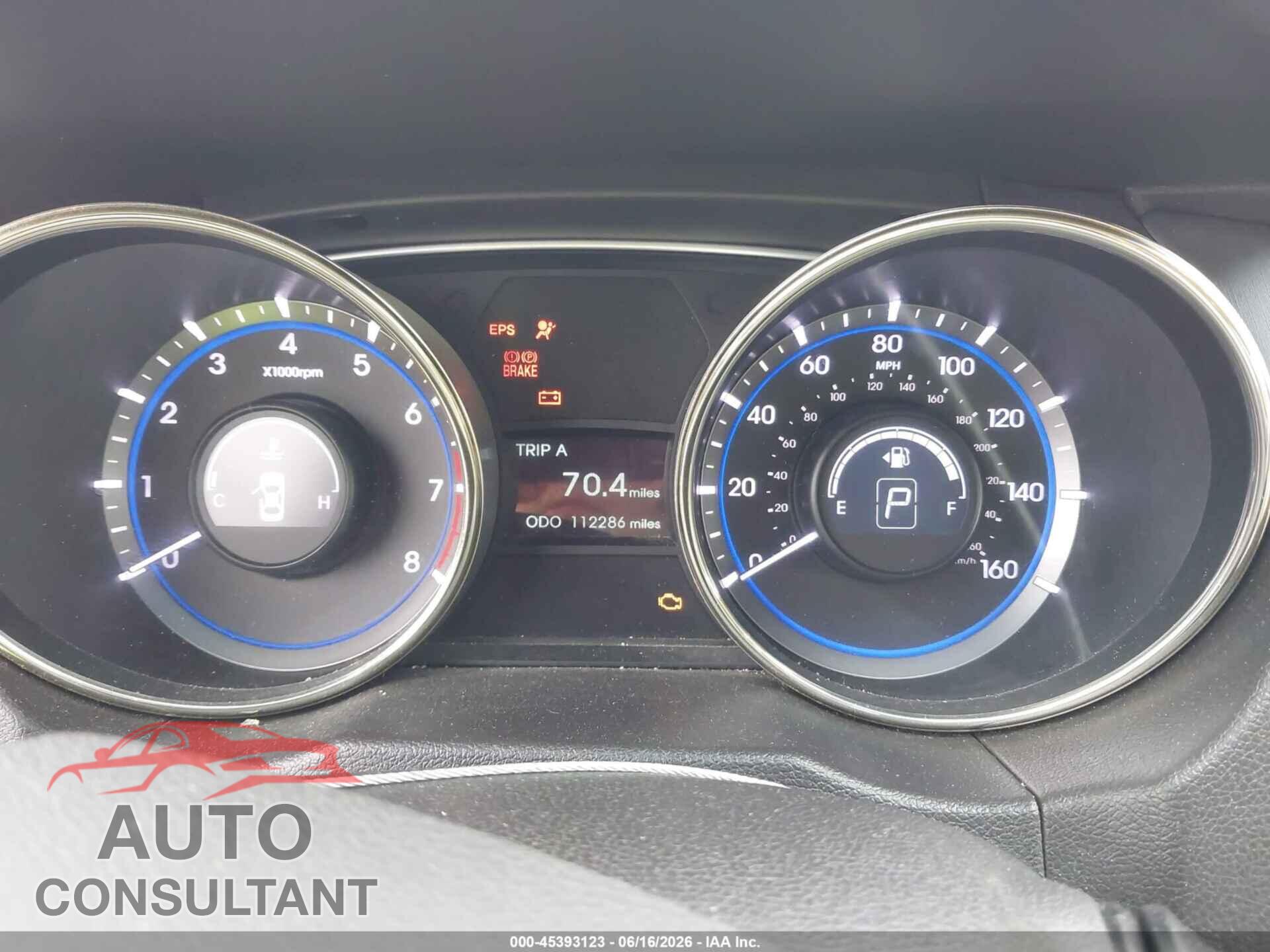 HYUNDAI SONATA 2012 - 5NPEB4AC5CH430789