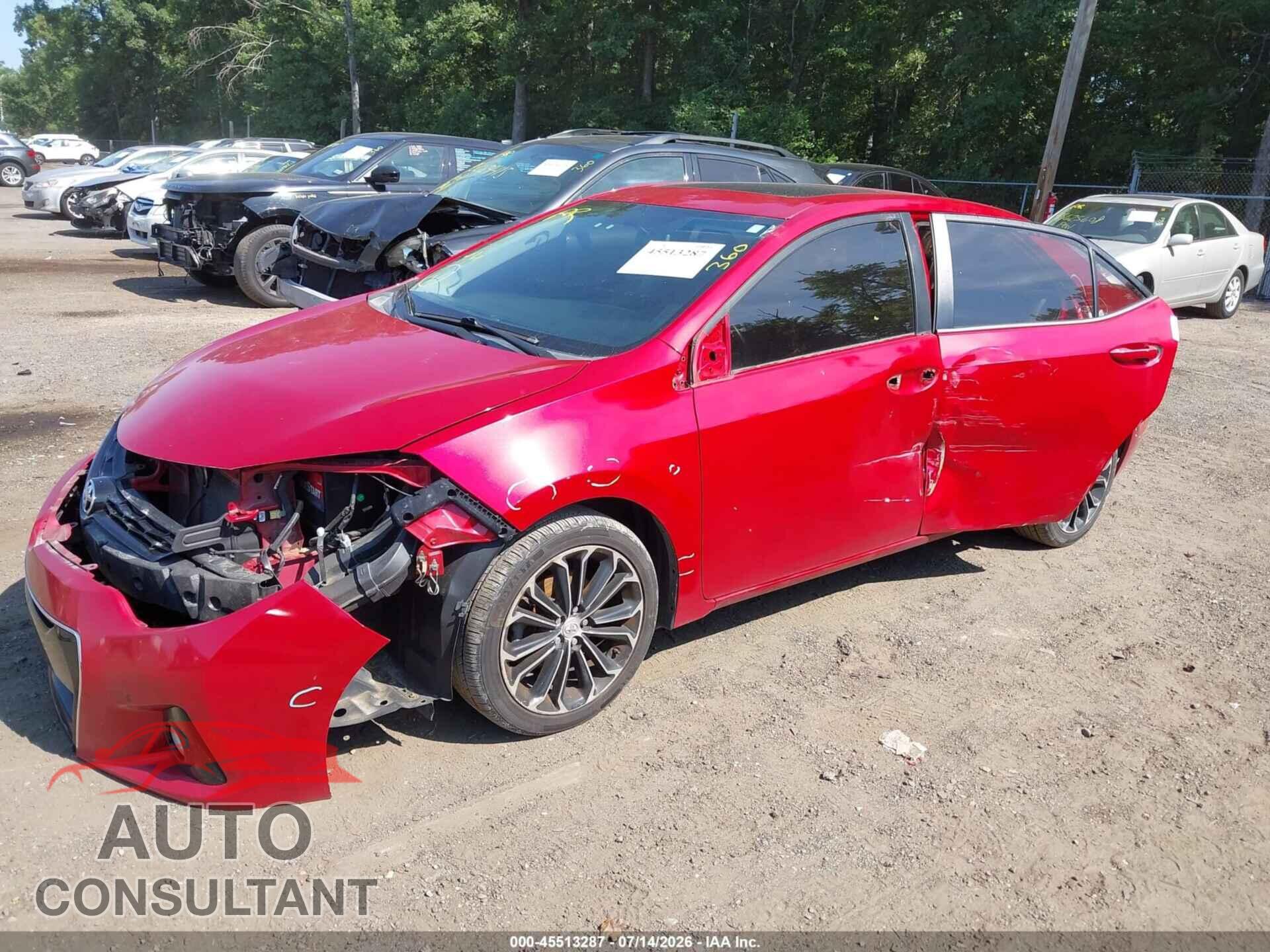 TOYOTA COROLLA 2015 - 2T1BURHE1FC229979