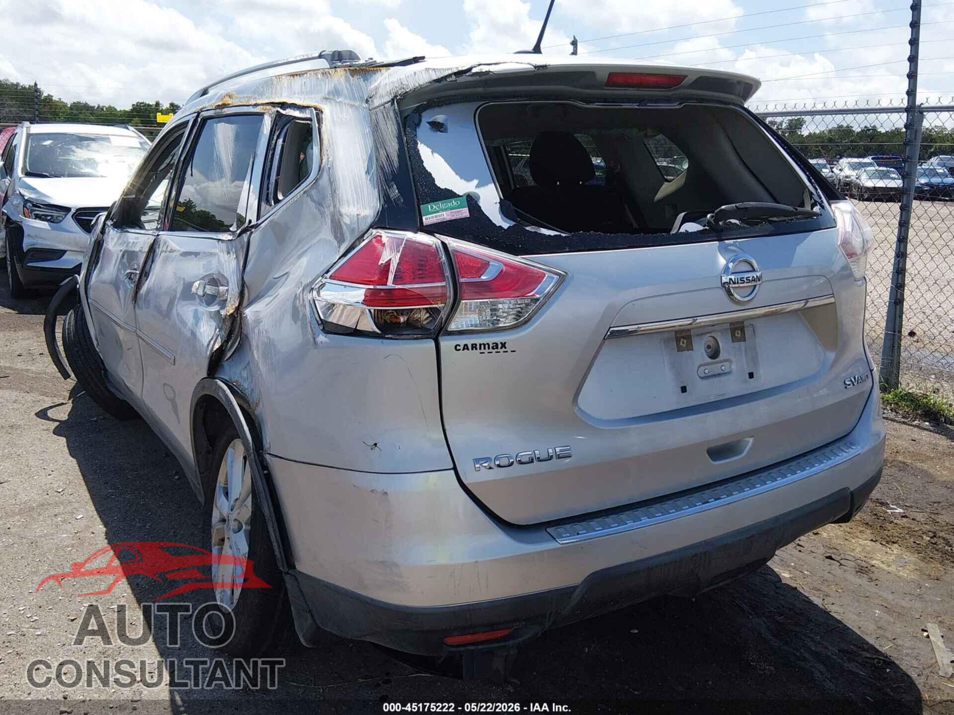 NISSAN ROGUE 2015 - KNMAT2MV0FP560694