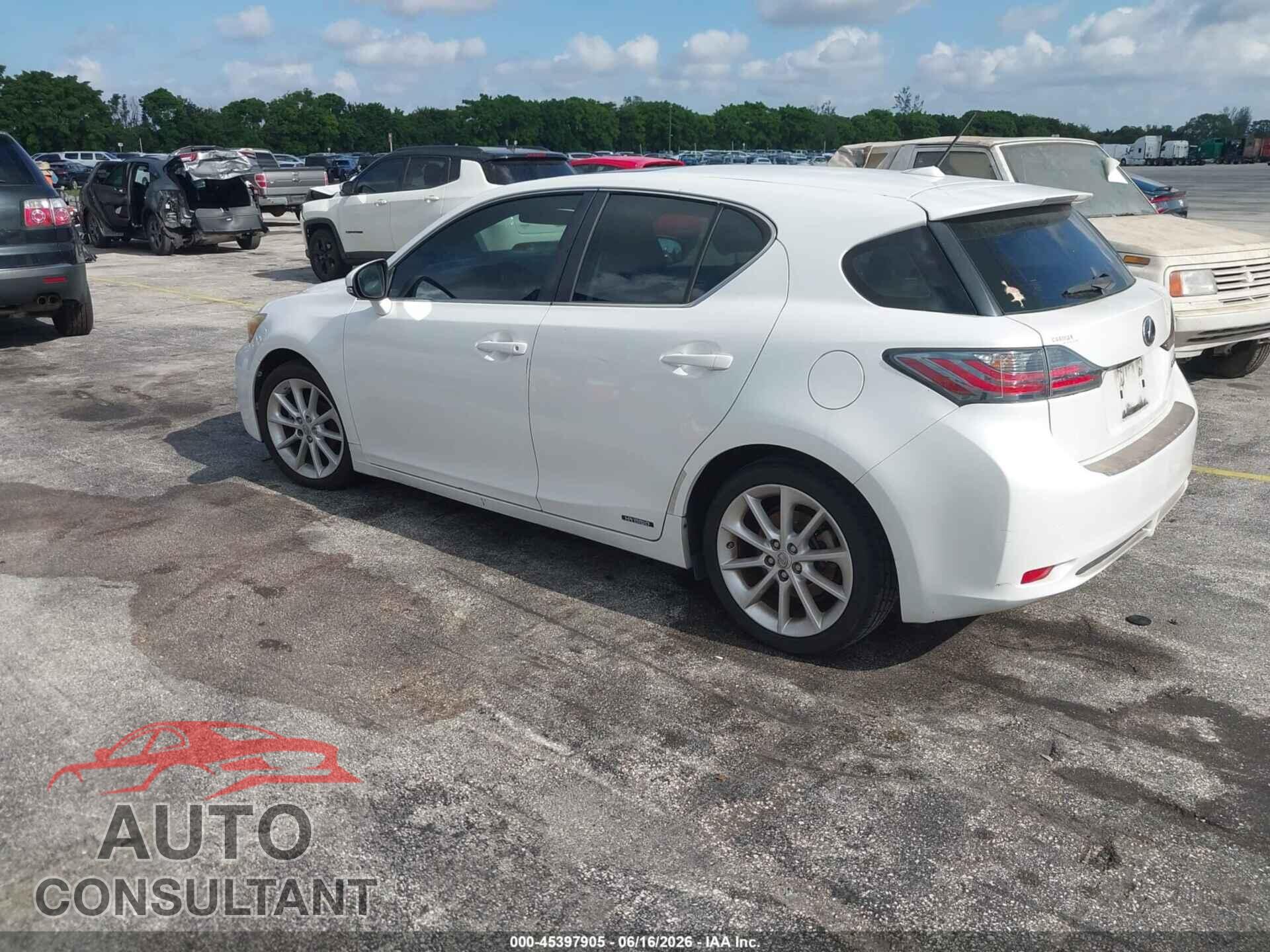 LEXUS CT 200H 2012 - JTHKD5BH2C2098758
