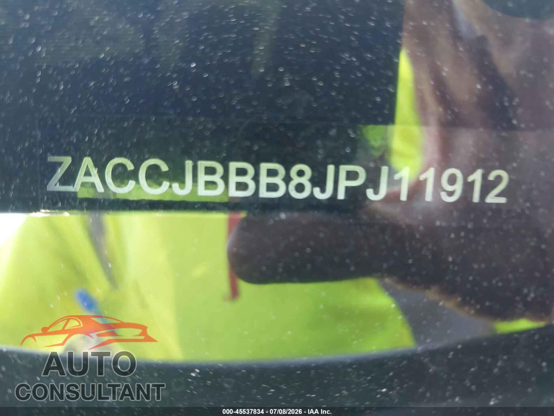 JEEP RENEGADE 2018 - ZACCJBBB8JPJ11912