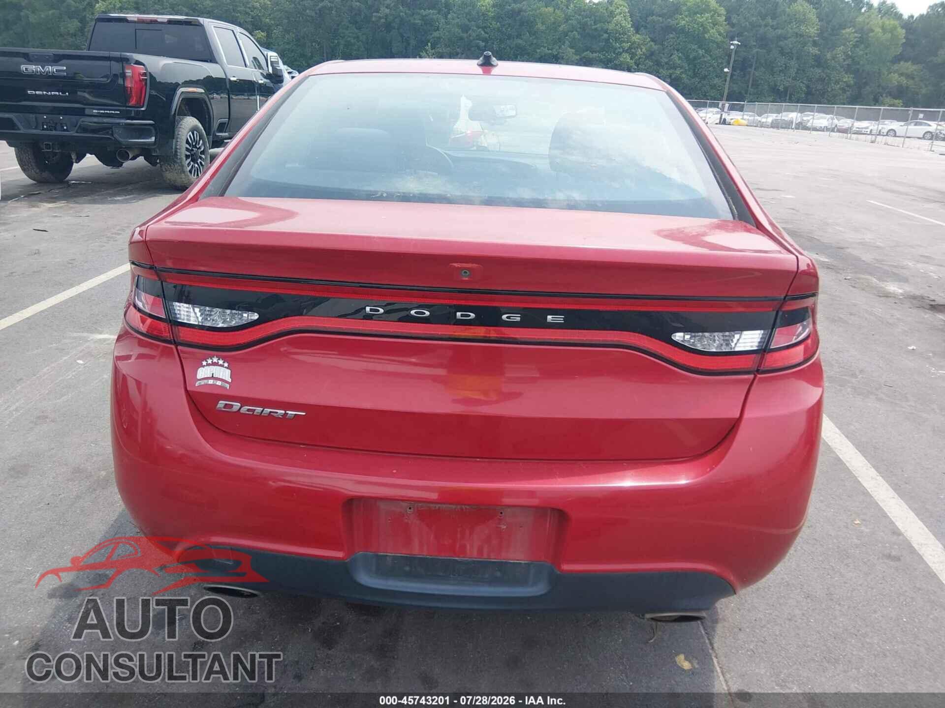 DODGE DART 2016 - 1C3CDFBB2GD644450