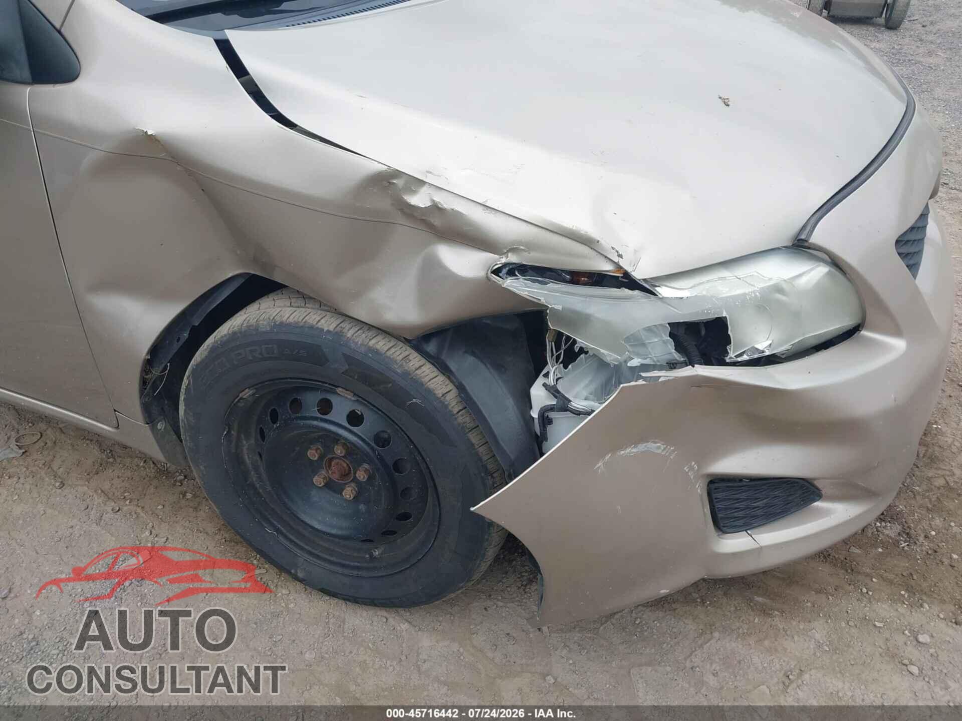TOYOTA COROLLA 2009 - 2T1BU40E59C160295