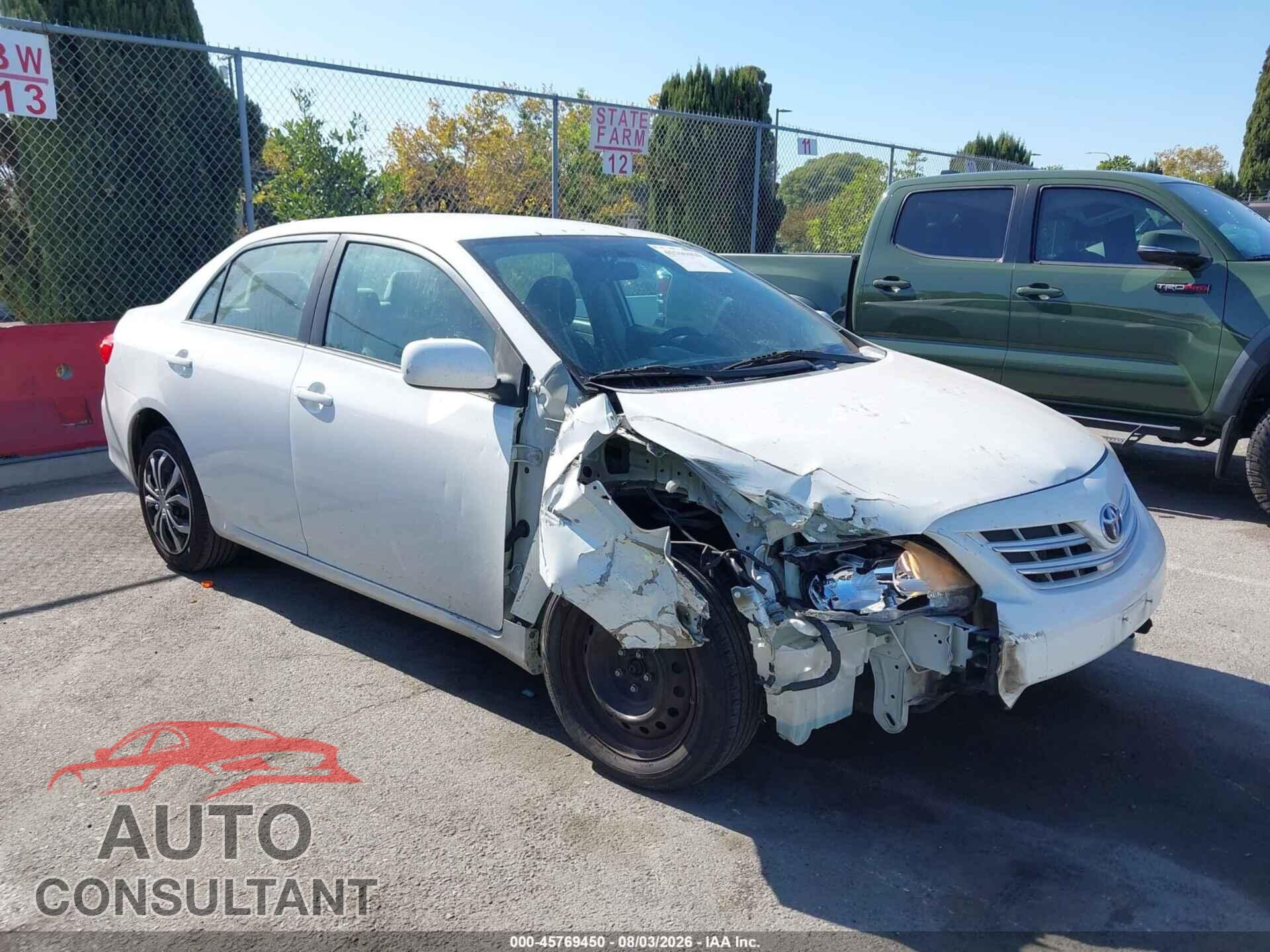 TOYOTA COROLLA 2013 - 5YFBU4EE0DP182593