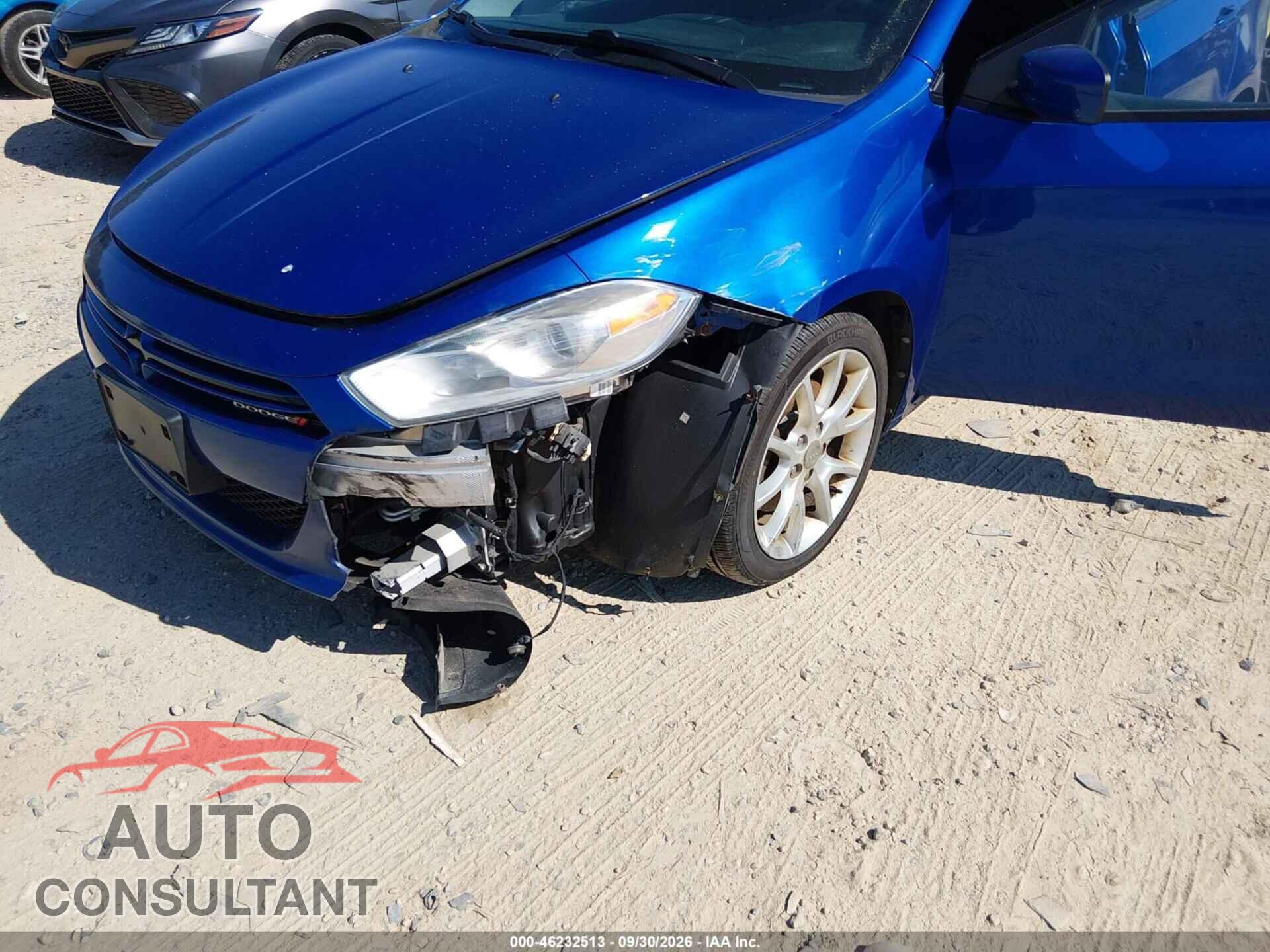 DODGE DART 2013 - 1C3CDFBA3DD117925
