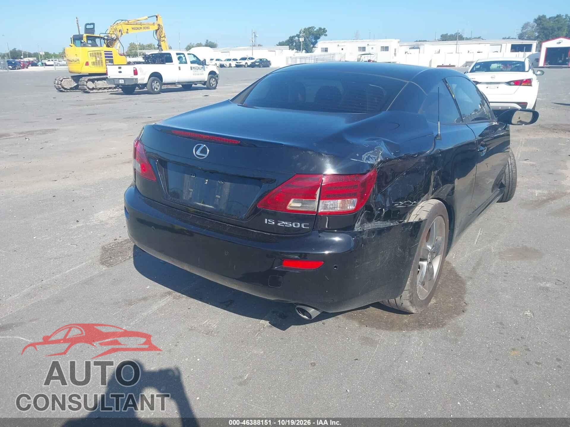 LEXUS IS 250C 2011 - JTHFF2C26B2520887