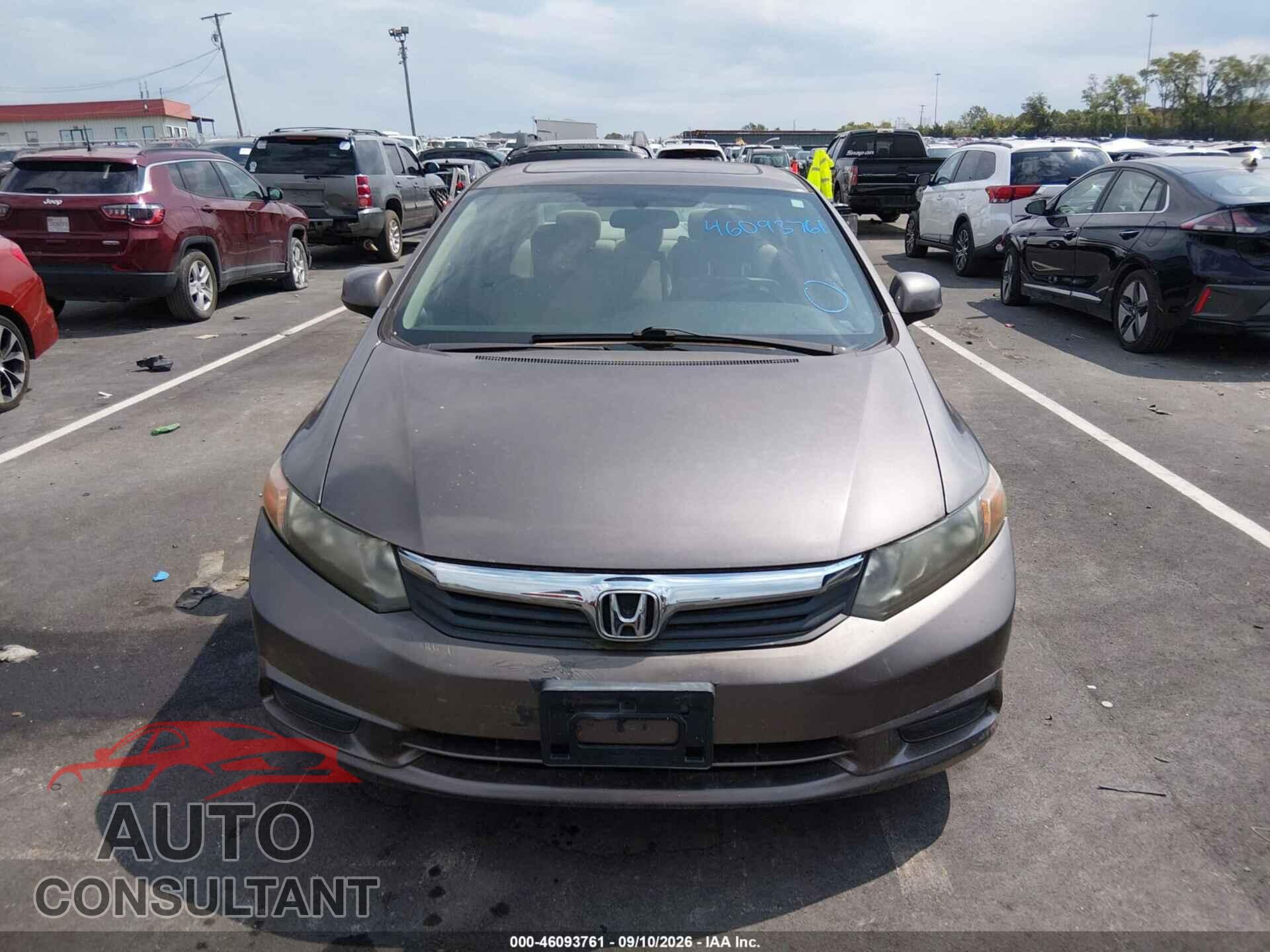 HONDA CIVIC 2012 - 19XFB2F87CE036342