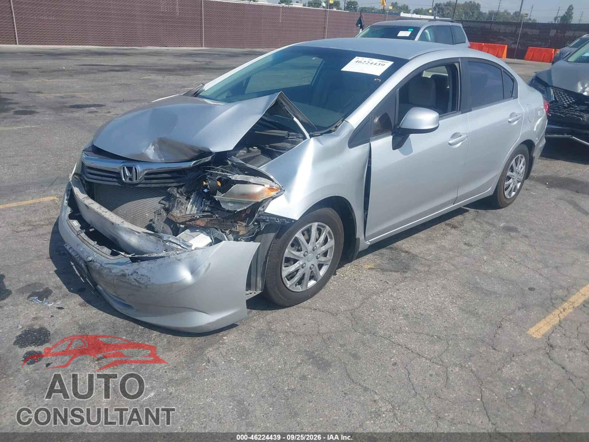 HONDA CIVIC 2012 - 19XFB2F55CE325404