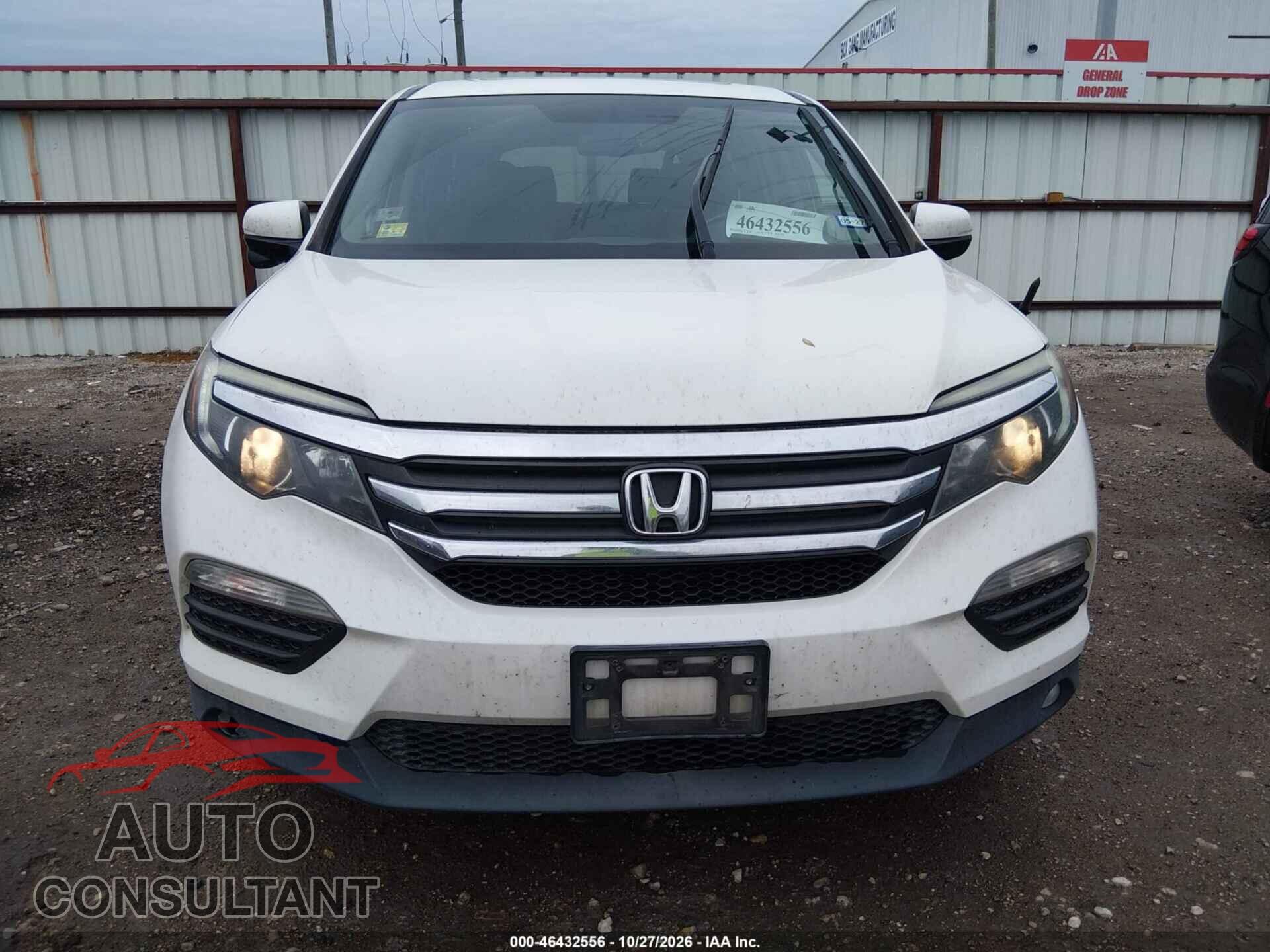 HONDA PILOT 2017 - 5FNYF5H7XHB020026