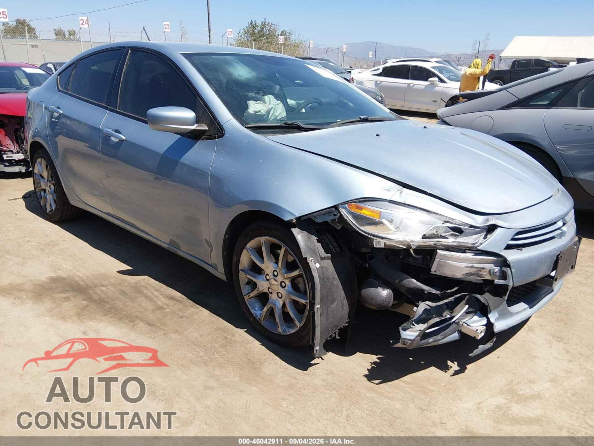 DODGE DART 2013 - 1C3CDFBA3DD238762
