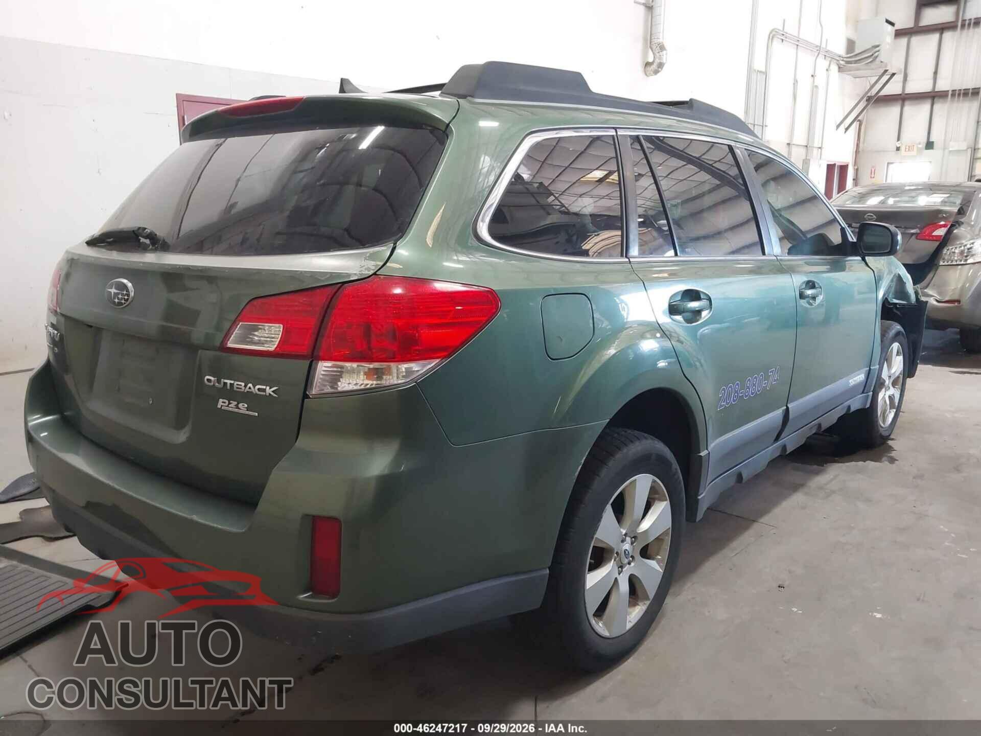 SUBARU OUTBACK 2012 - 4S4BRBKC4C3287679