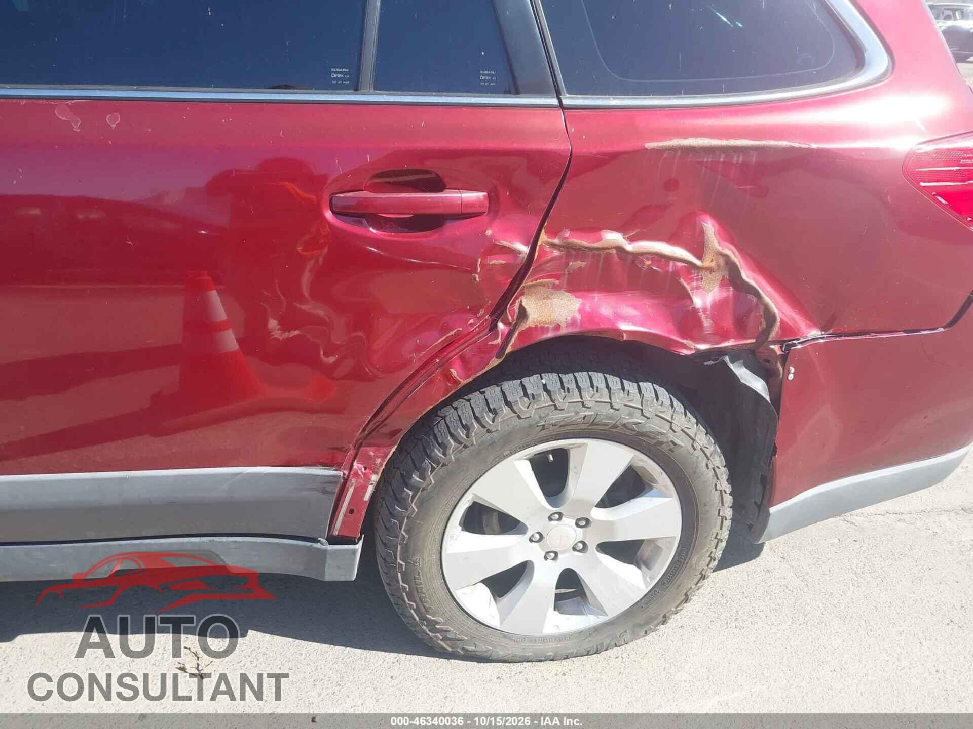 SUBARU OUTBACK 2012 - 4S4BRBAC7C1290007