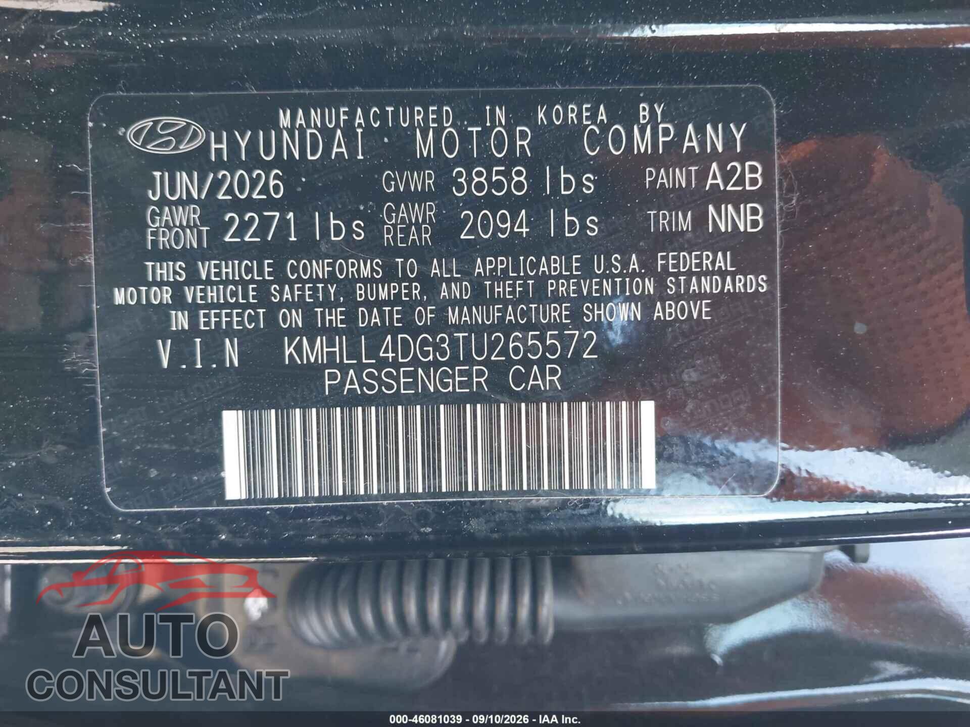 HYUNDAI ELANTRA 2026 - KMHLL4DG3TU265572