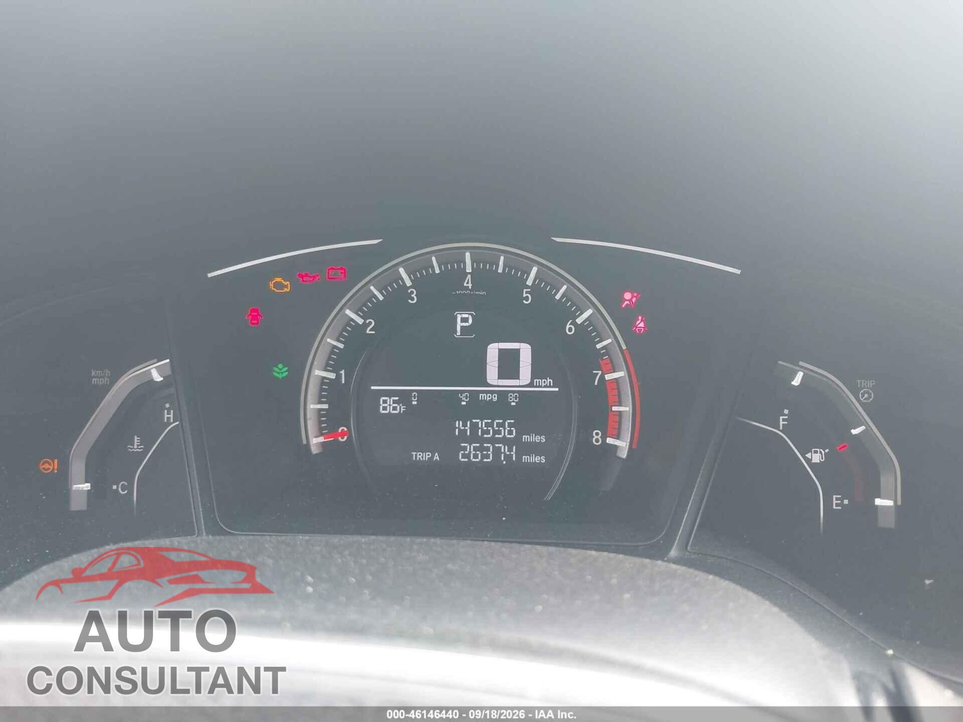 HONDA CIVIC 2017 - 19XFC2F51HE077320