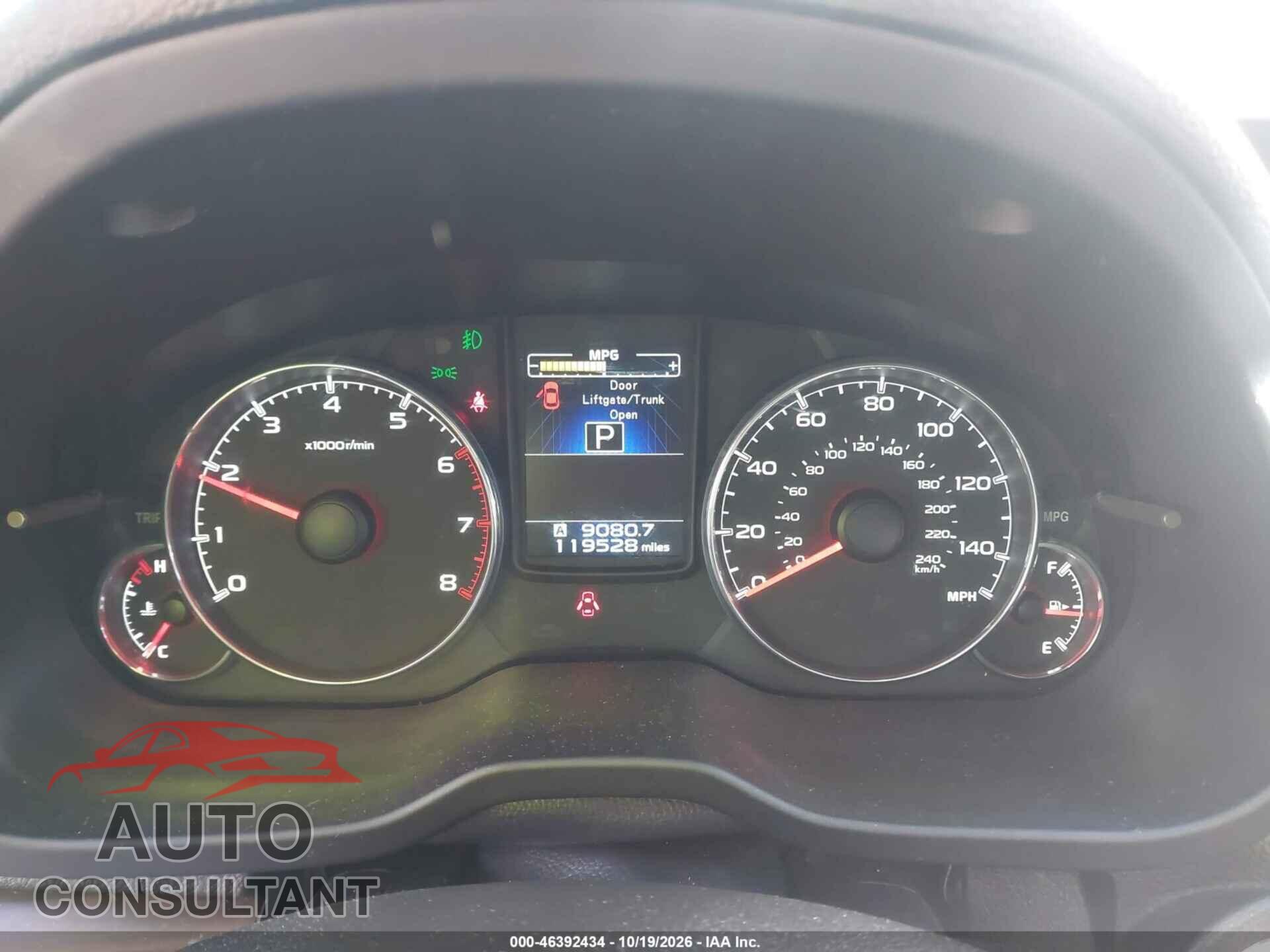 SUBARU OUTBACK 2014 - 4S4BRBPC5E3214803