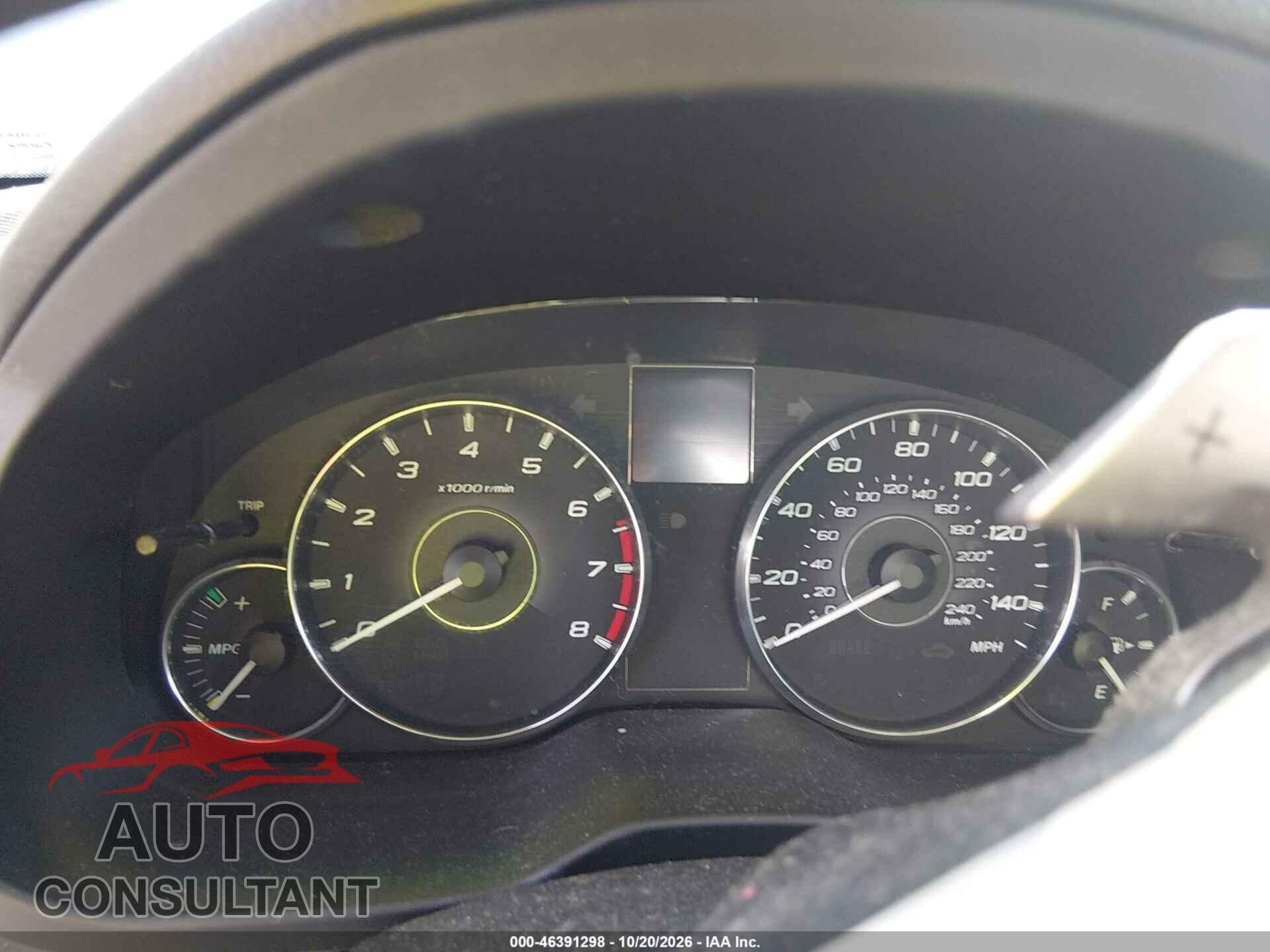 SUBARU LEGACY 2012 - 4S3BMBA68C3019393