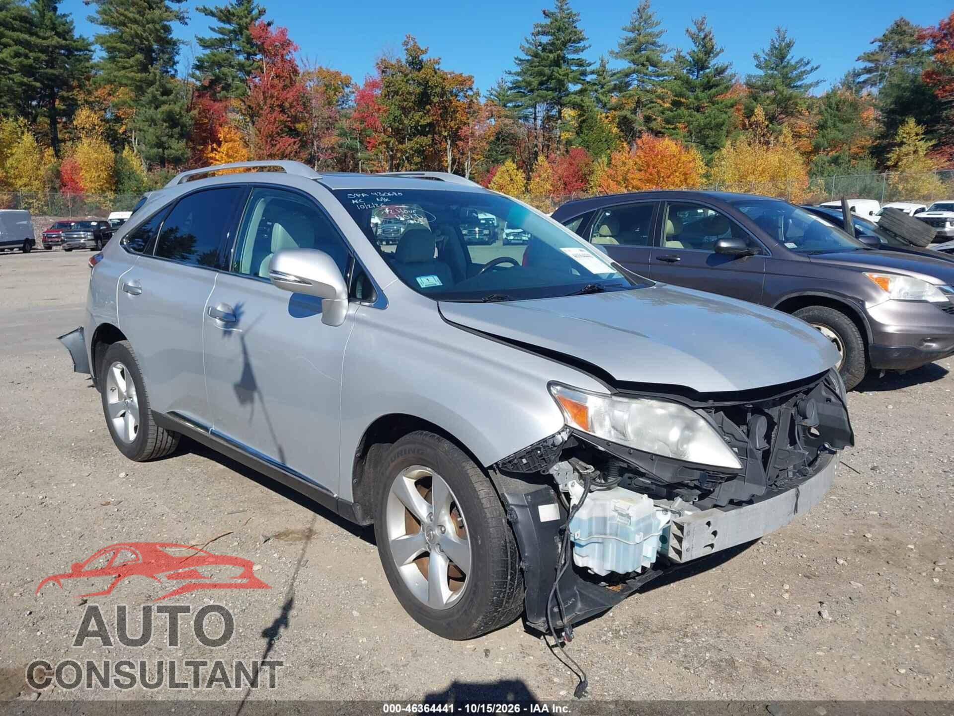 LEXUS RX 350 2012 - 2T2BK1BA2CC123741