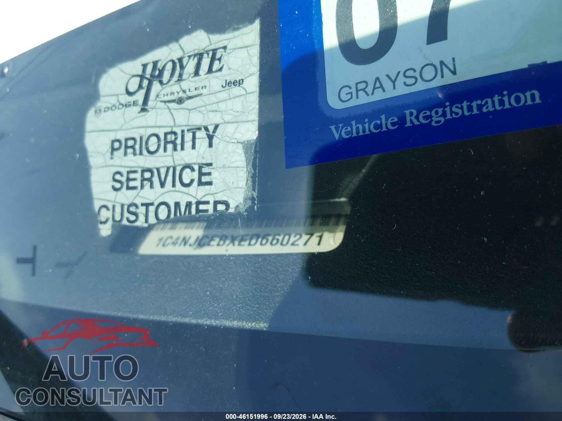JEEP COMPASS 2014 - 1C4NJCEBXED660271