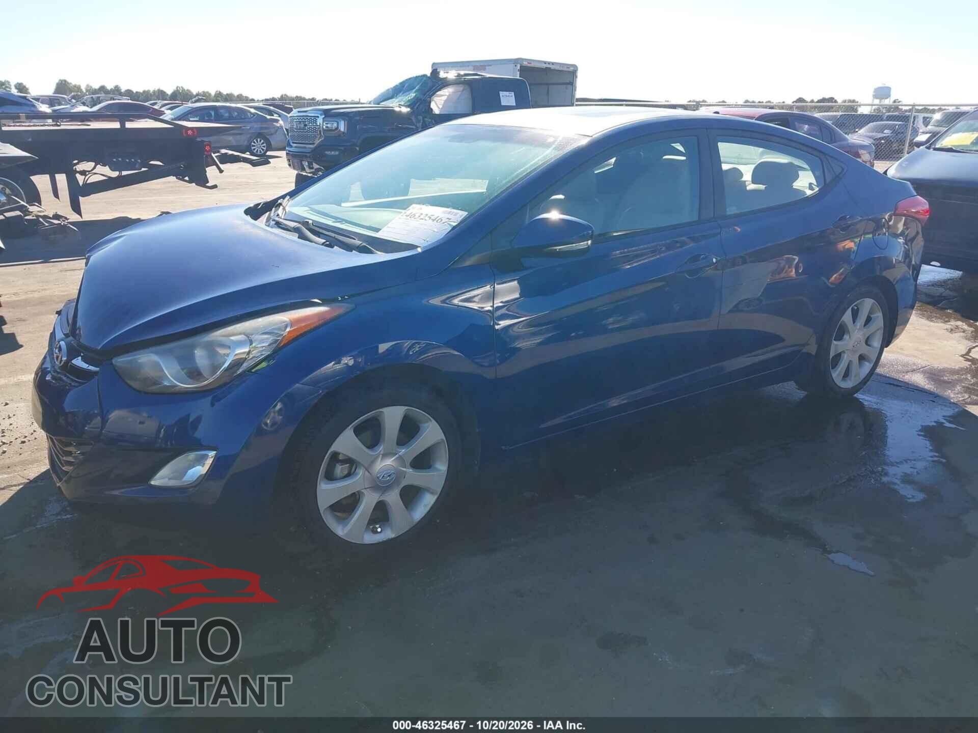 HYUNDAI ELANTRA 2013 - KMHDH4AE6DU675499