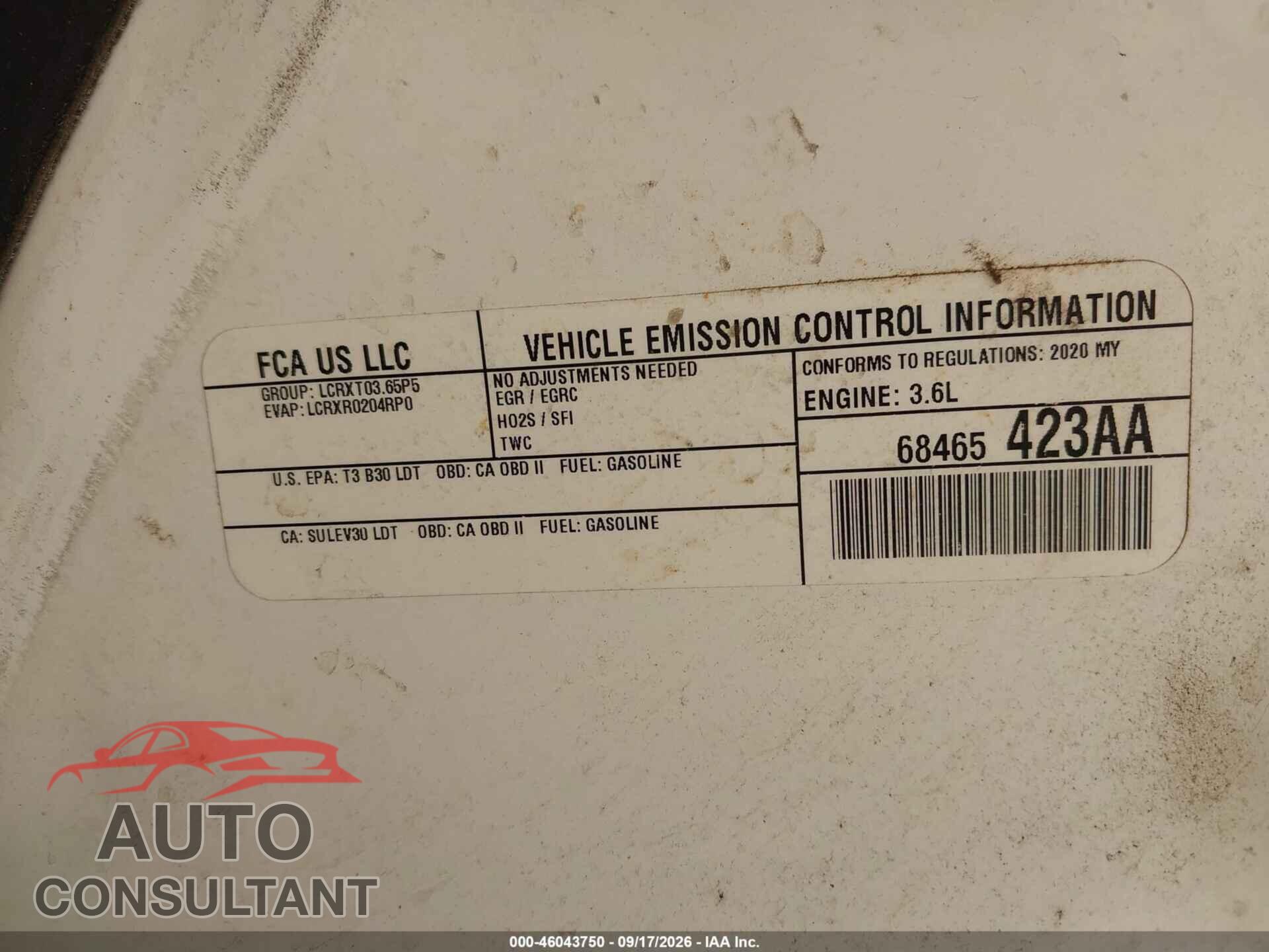 DODGE DURANGO 2020 - 1C4RDJFG9LC228894