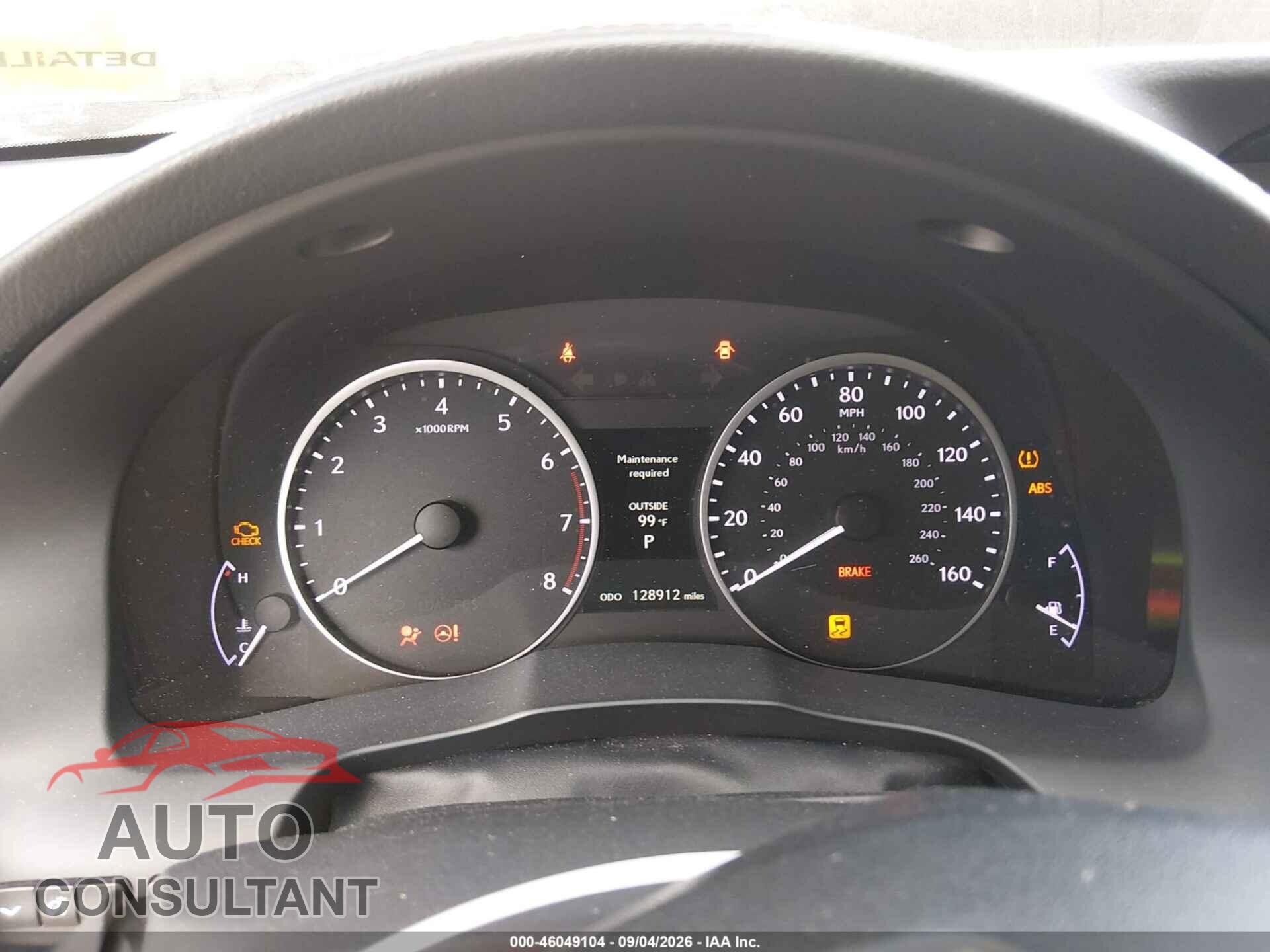 LEXUS ES 350 2013 - JTHBK1GG5D2036299