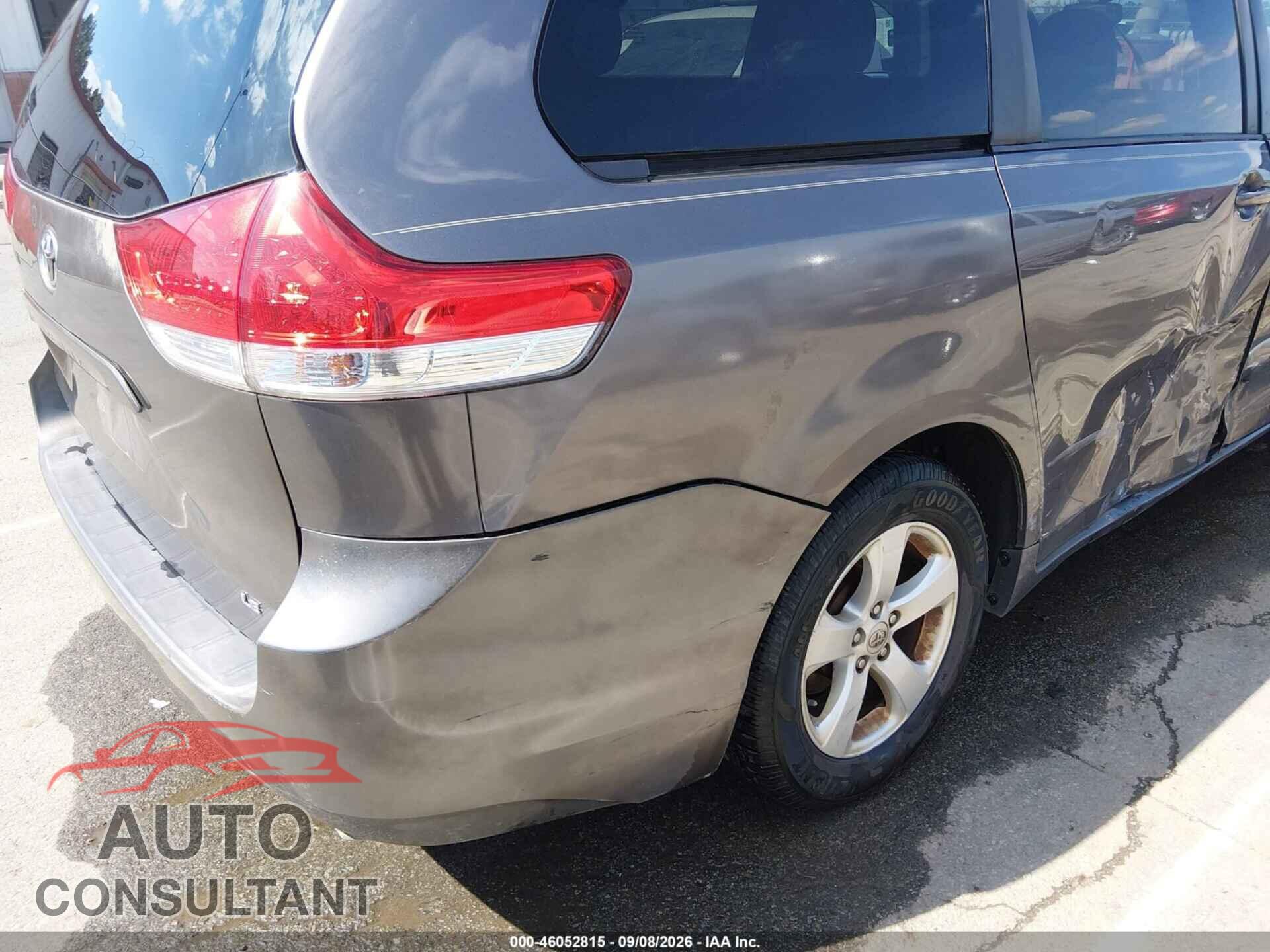 TOYOTA SIENNA 2012 - 5TDKK3DC2CS263178