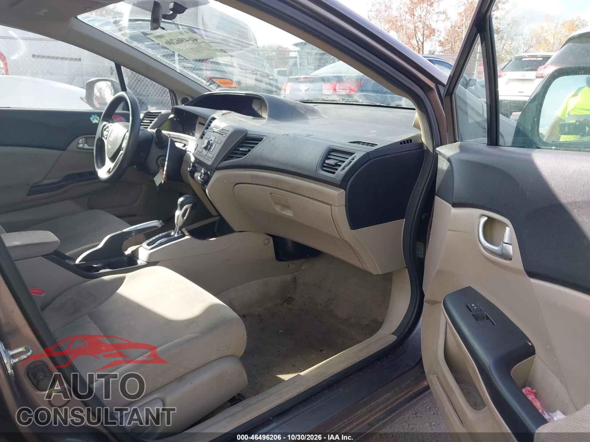 HONDA CIVIC 2012 - 19XFB2F82CE015284