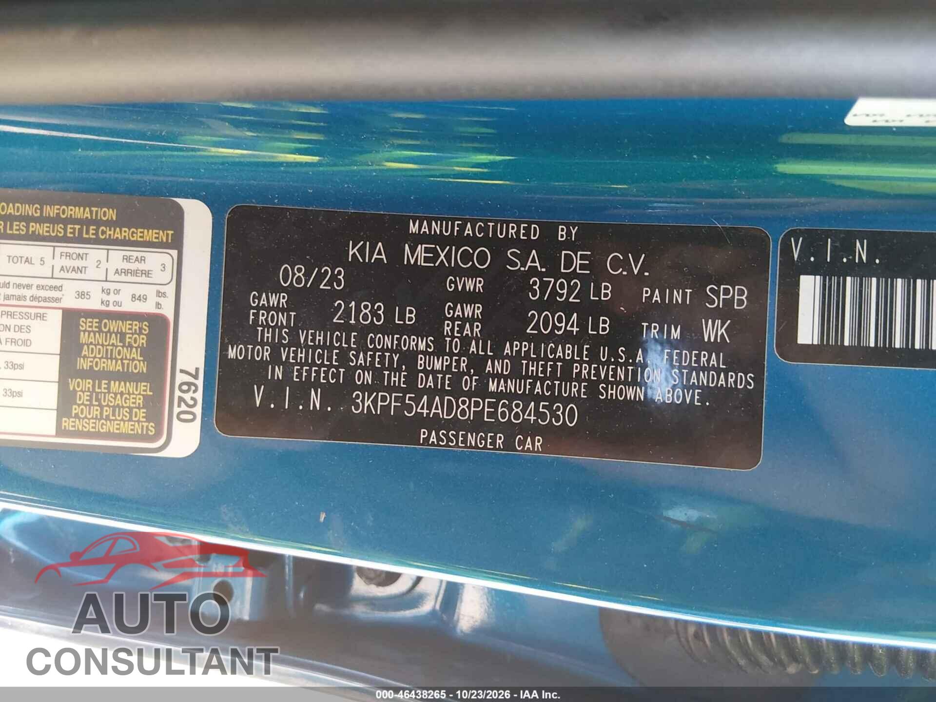 KIA FORTE 2023 - 3KPF54AD8PE684530