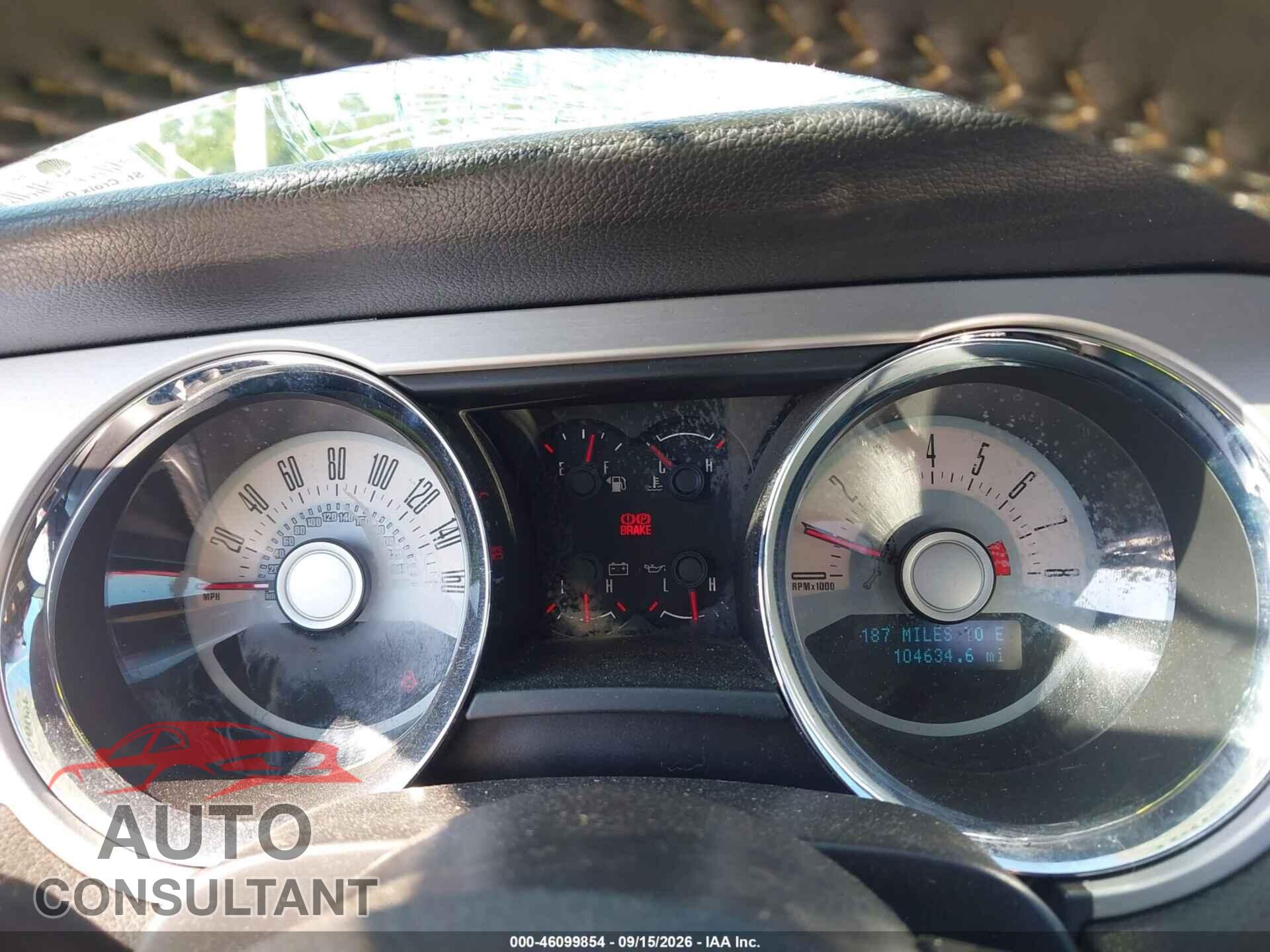 FORD MUSTANG 2012 - 1ZVBP8AM9C5261653