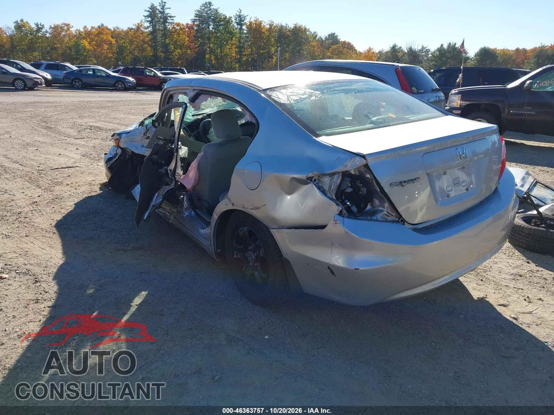 HONDA CIVIC 2012 - 19XFB2F59CE356963