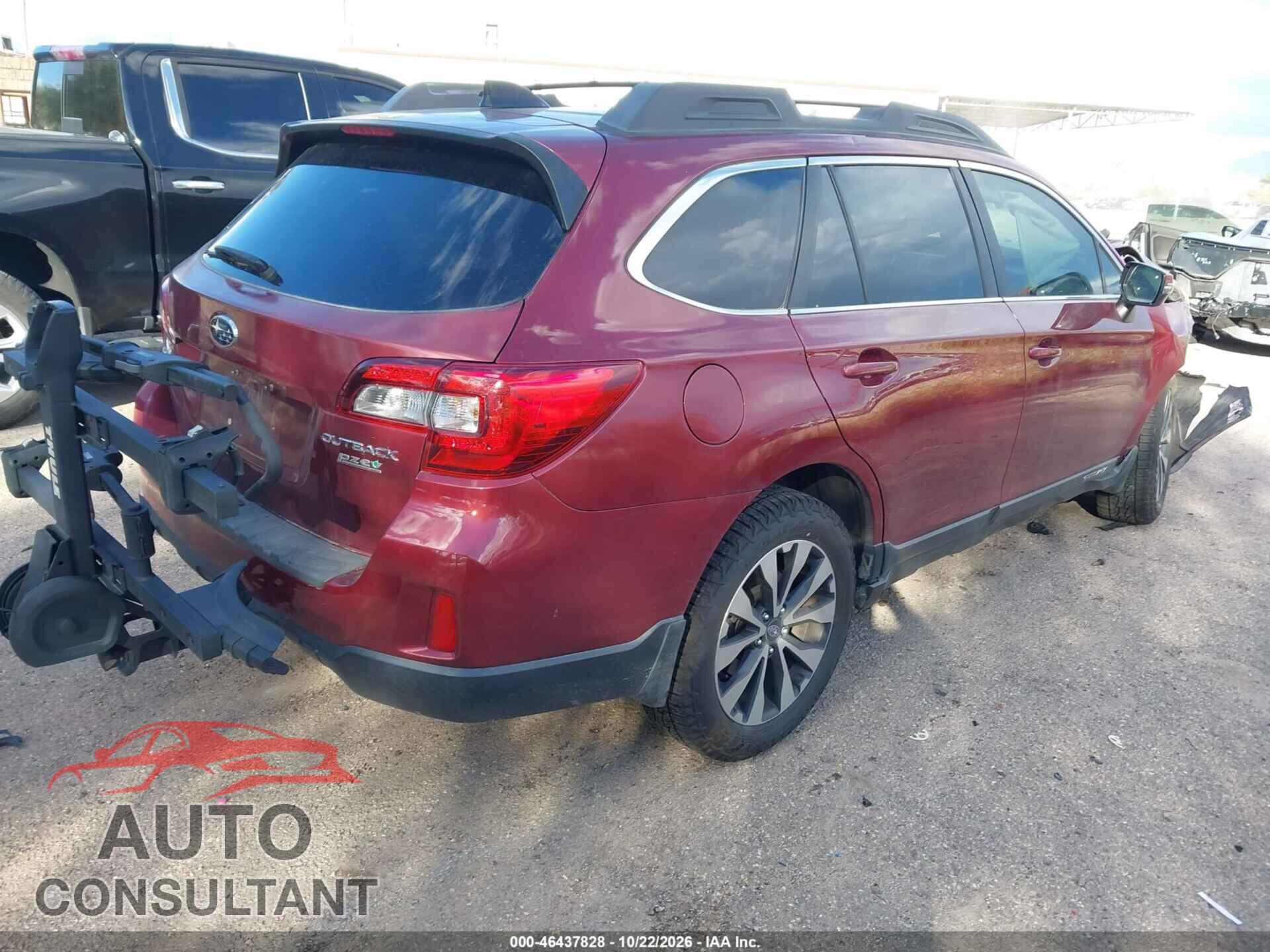 SUBARU OUTBACK 2016 - 4S4BSANC1G3309623