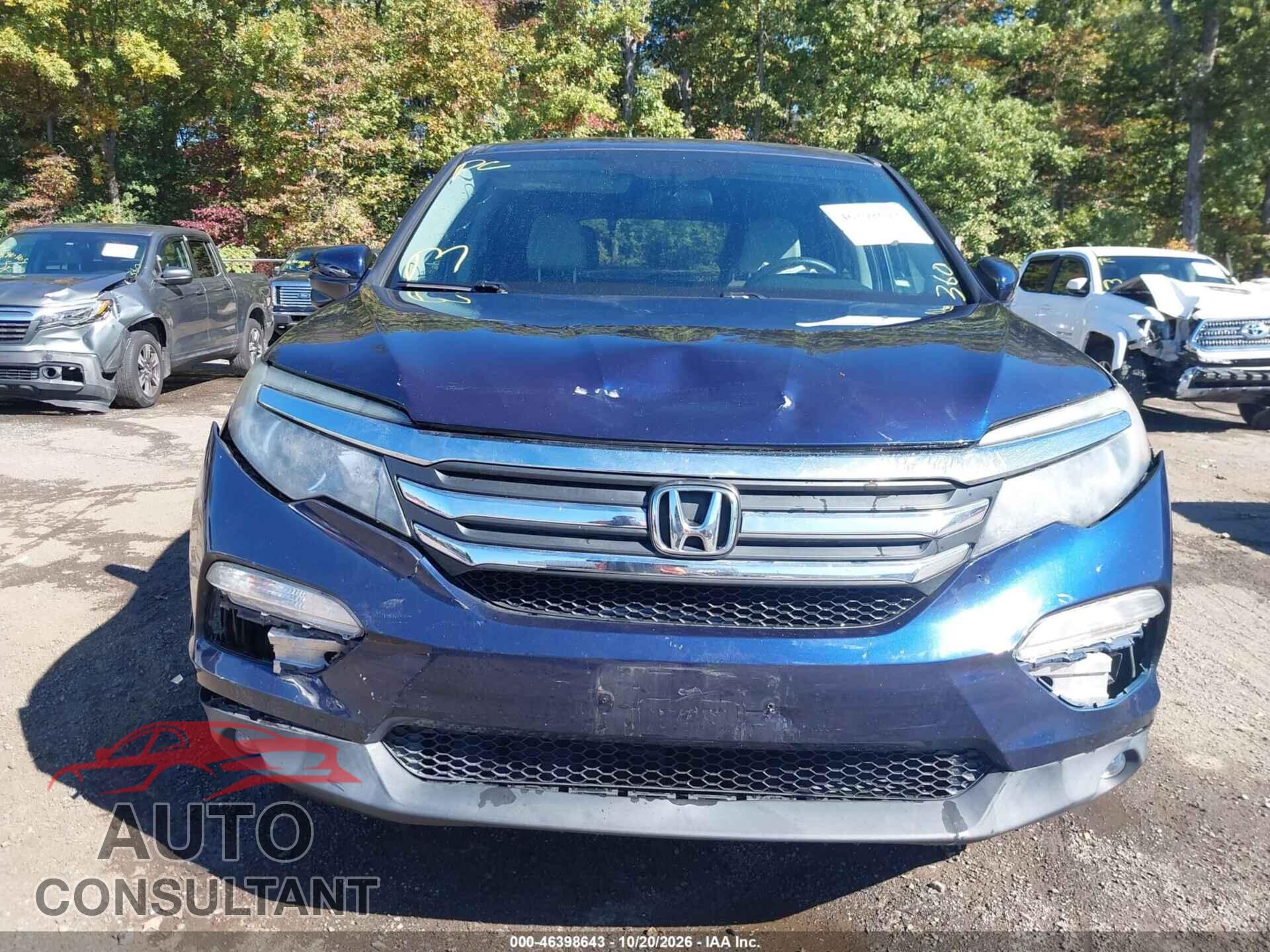 HONDA PILOT 2017 - 5FNYF6H3XHB072355
