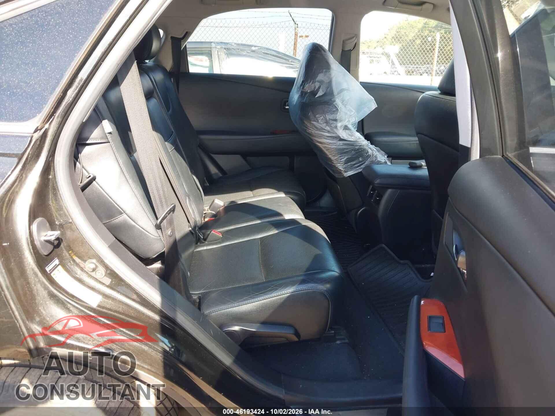 LEXUS RX 350 2012 - 2T2BK1BA5CC126536
