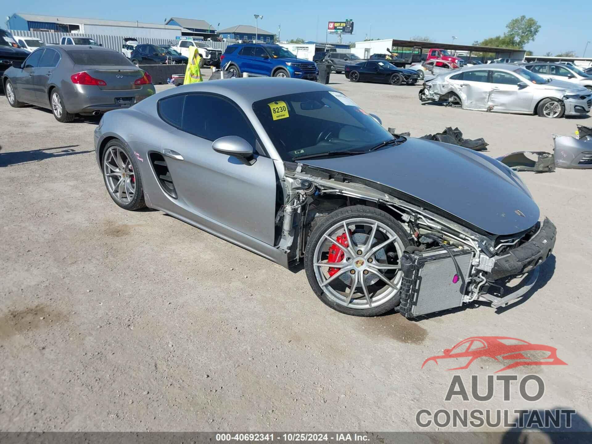 PORSCHE 718 CAYMAN 2017 - WP0AB2A83HK285257