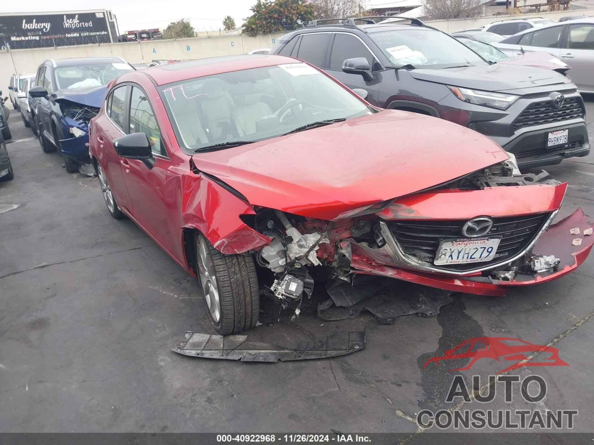 MAZDA MAZDA3 2015 - JM1BM1M32F1227460