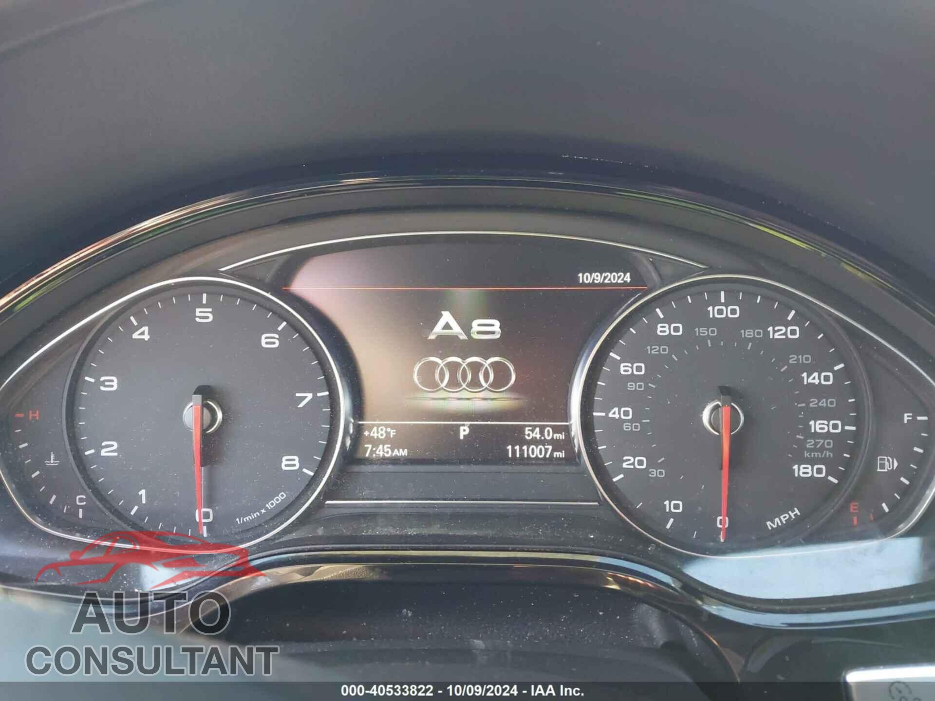 AUDI A8 L 2013 - WAUR2AFD2DN012514