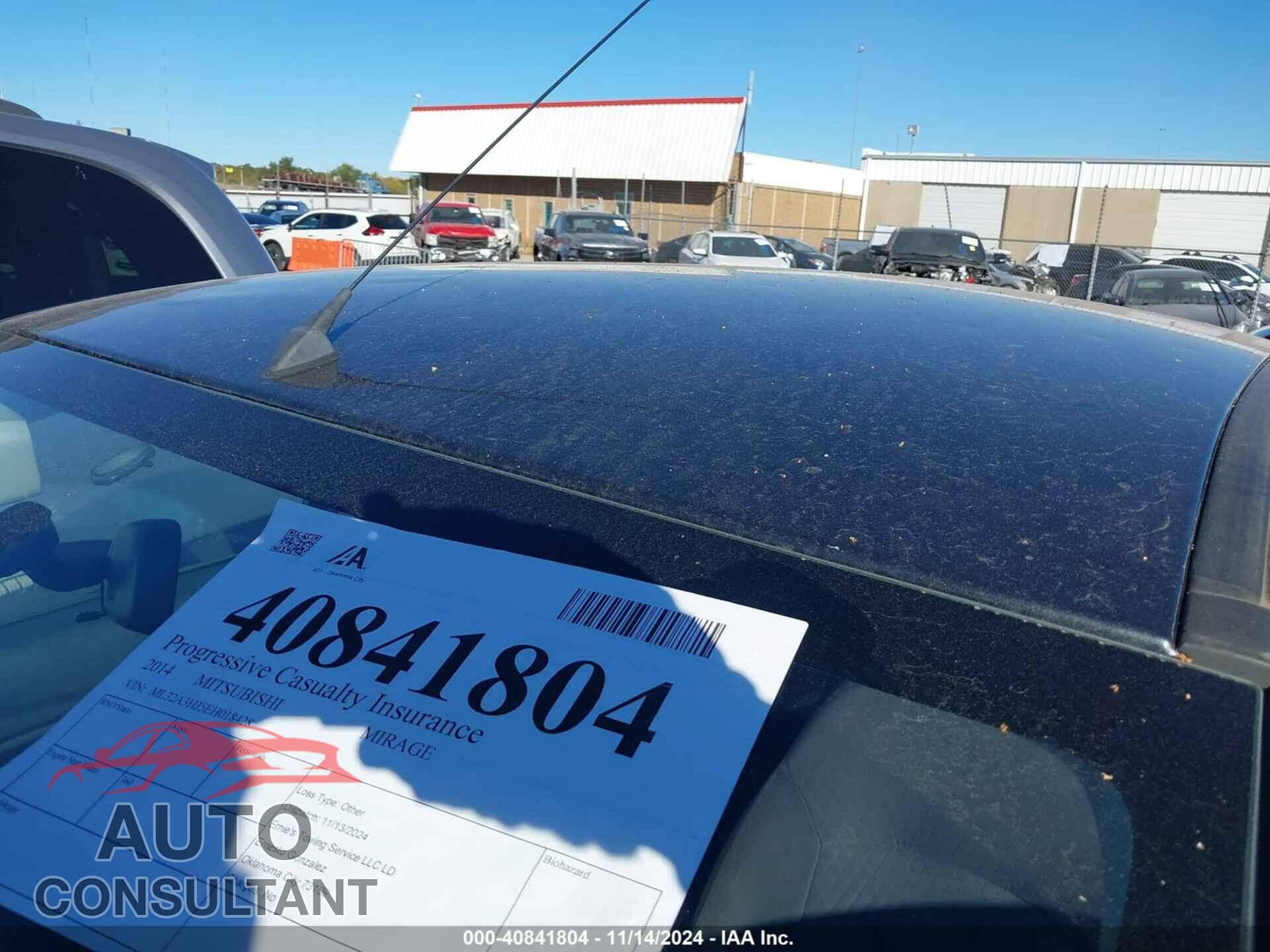 MITSUBISHI MIRAGE 2014 - ML32A3HJ5EH018428