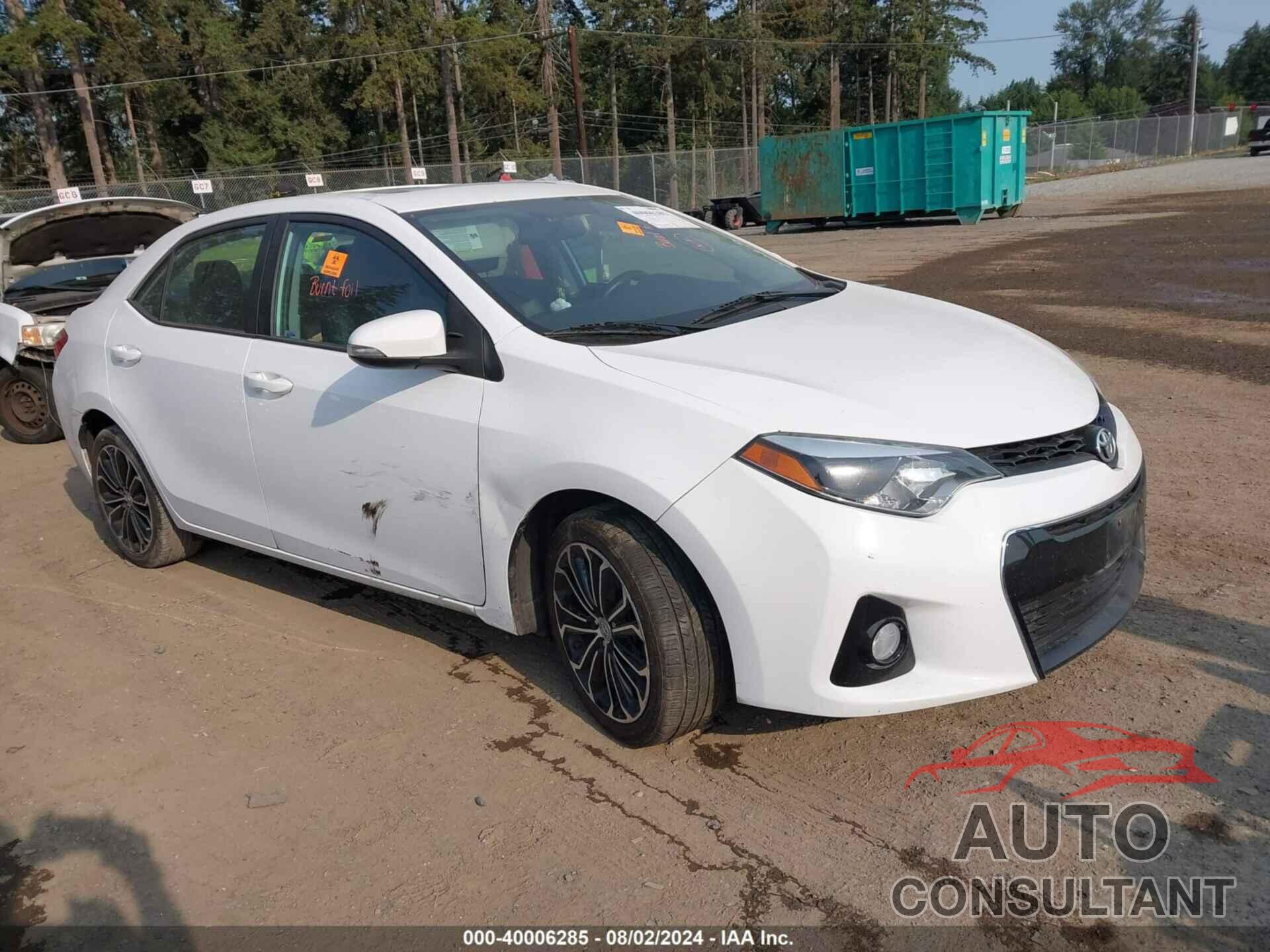 TOYOTA COROLLA 2016 - 2T1BURHE5GC638407