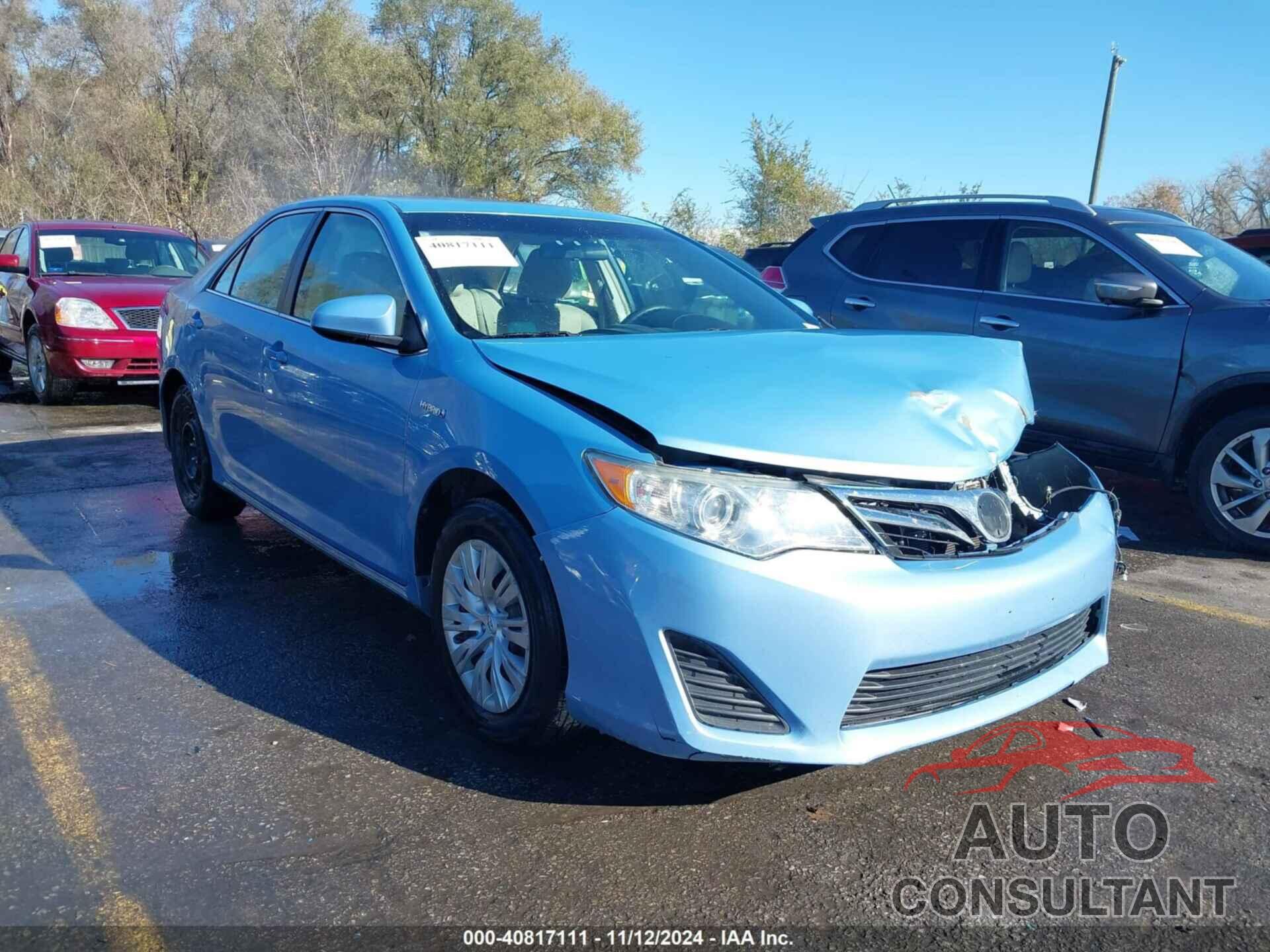 TOYOTA CAMRY HYBRID 2012 - 4T1BD1FK9CU046110