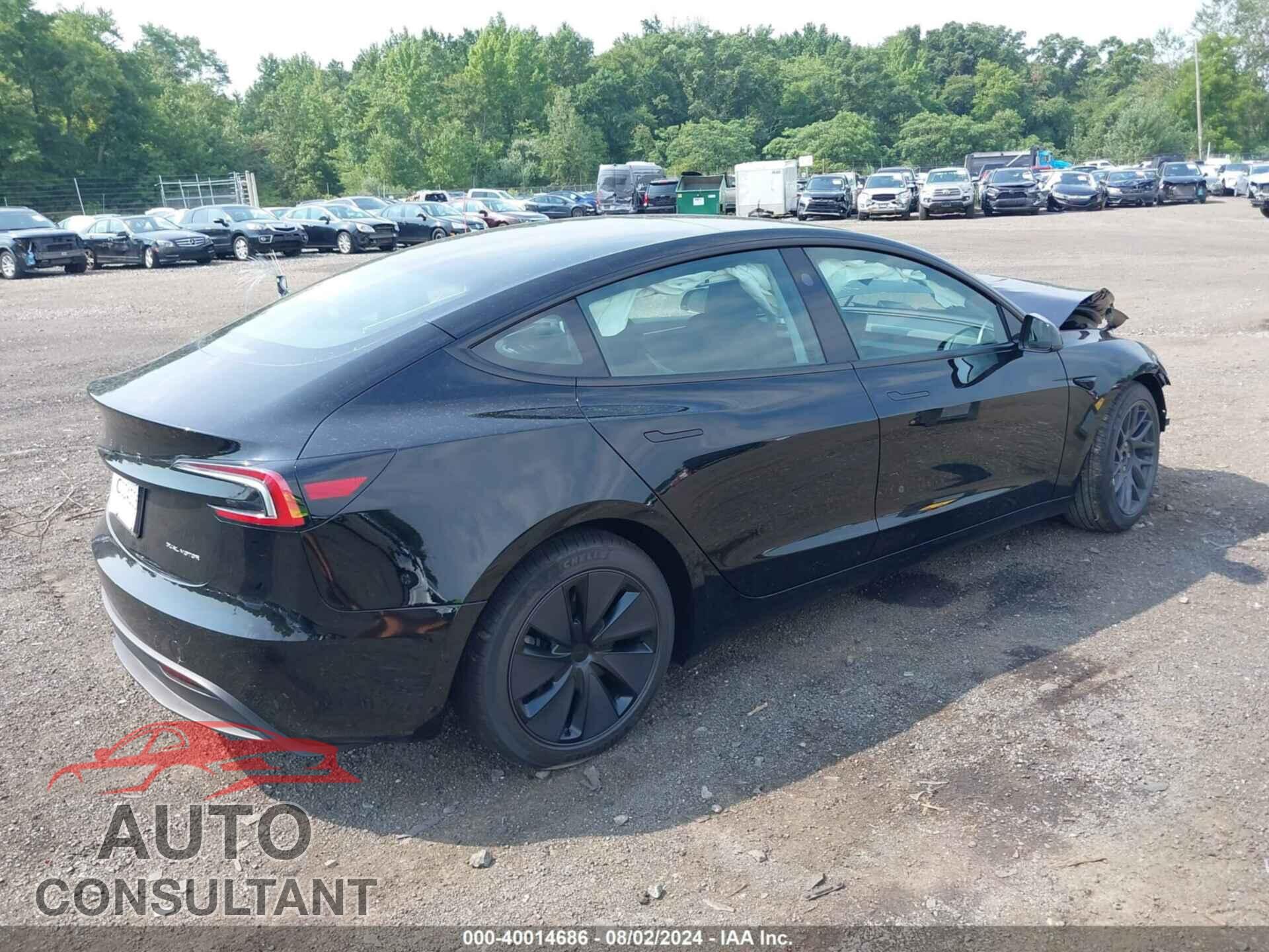 TESLA MODEL 3 2024 - 5YJ3E1EB9RF792307