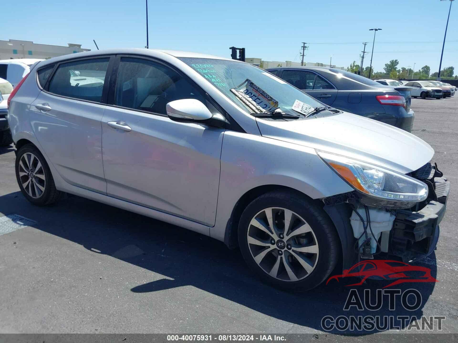 HYUNDAI ACCENT 2017 - KMHCU5AE8HU324483