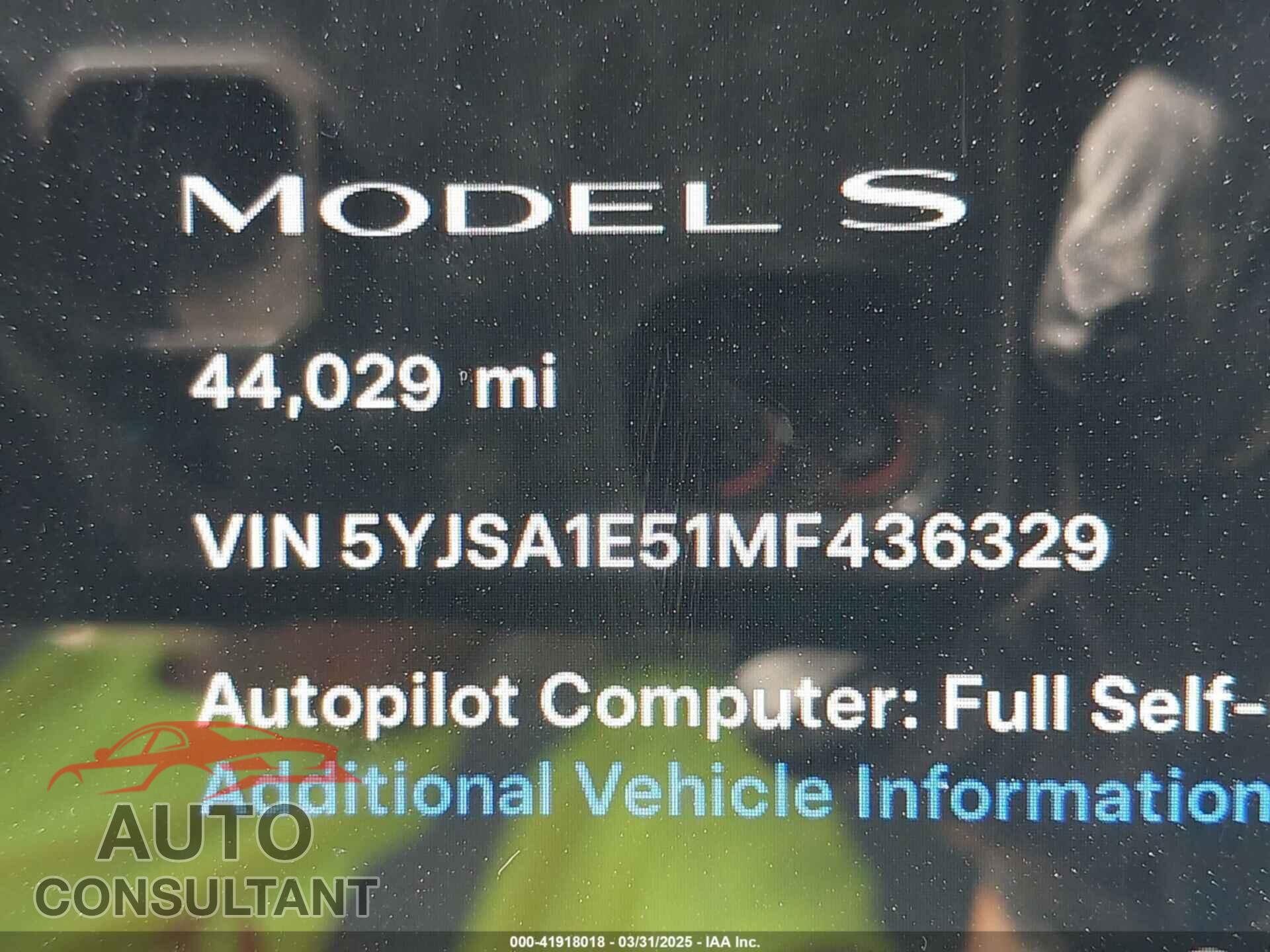TESLA MODEL S 2021 - 5YJSA1E51MF436329