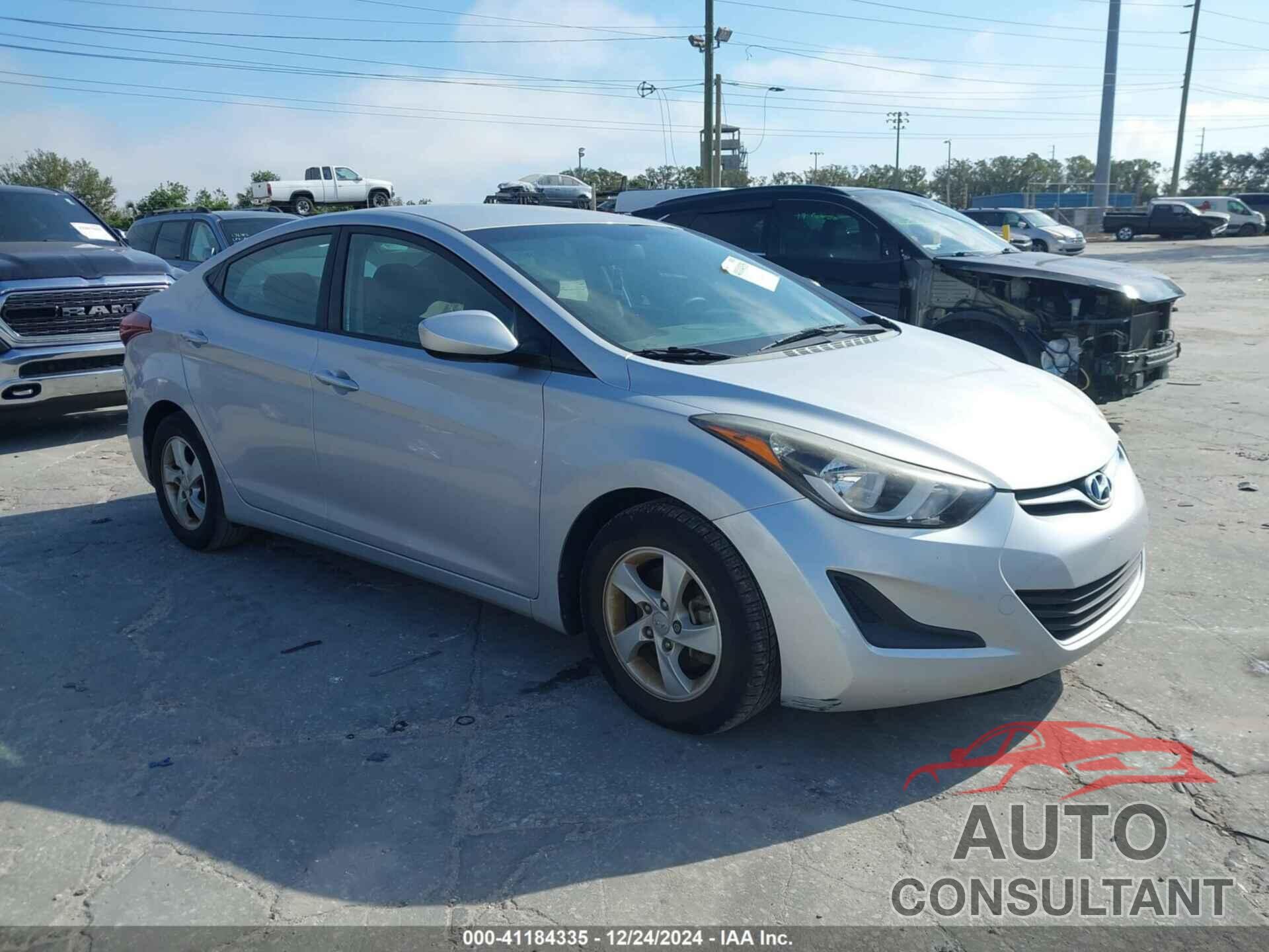 HYUNDAI ELANTRA 2014 - KMHDH4AE3EU081129