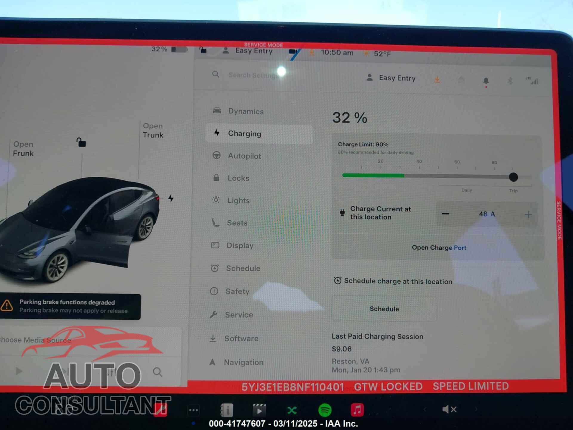 TESLA MODEL 3 2022 - 5YJ3E1EB8NF110401