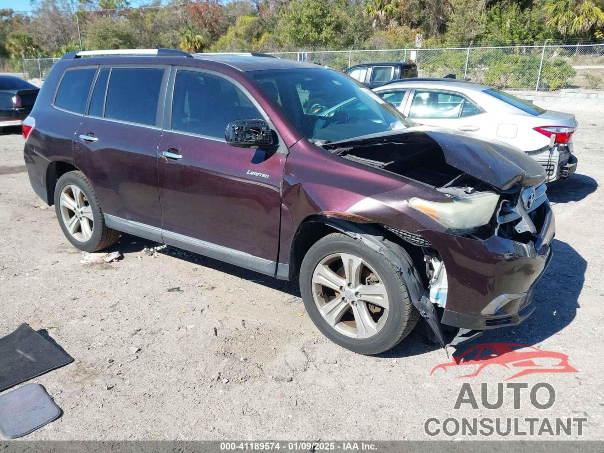 TOYOTA HIGHLANDER 2013 - 5TDYK3EH5DS105925