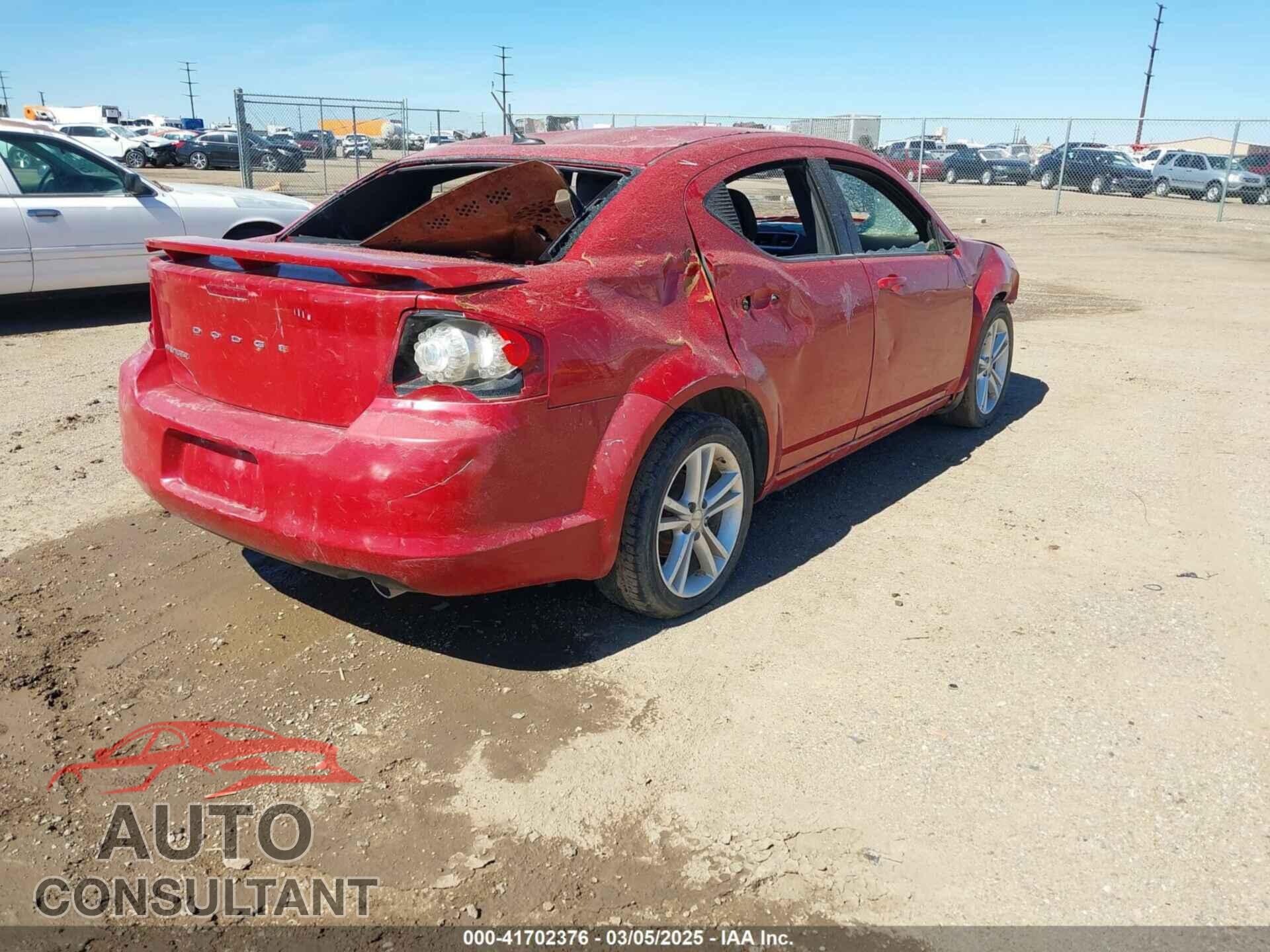 DODGE AVENGER 2013 - 1C3CDZAG5DN753893