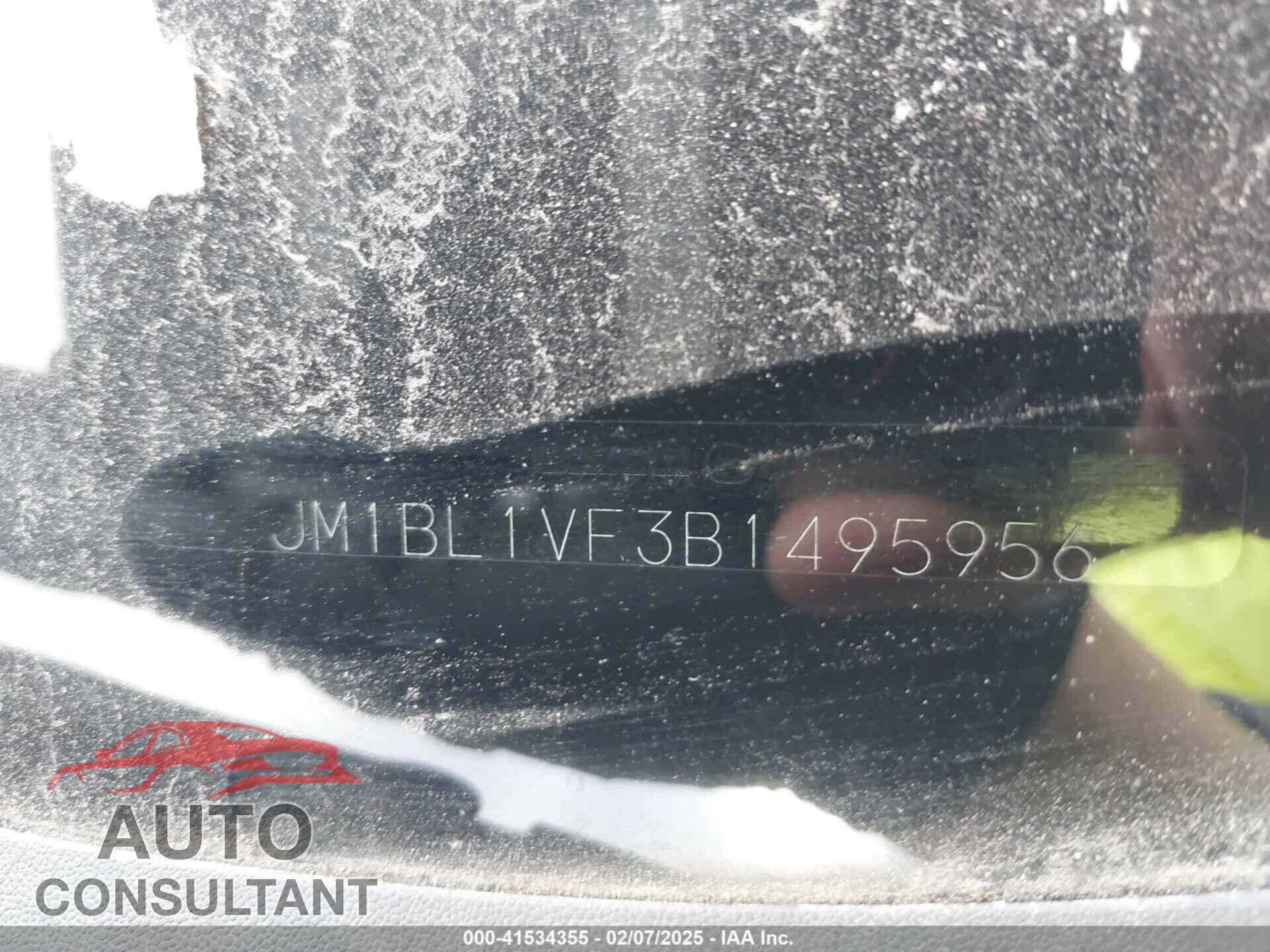 MAZDA MAZDA3 2011 - JM1BL1VF3B1495956