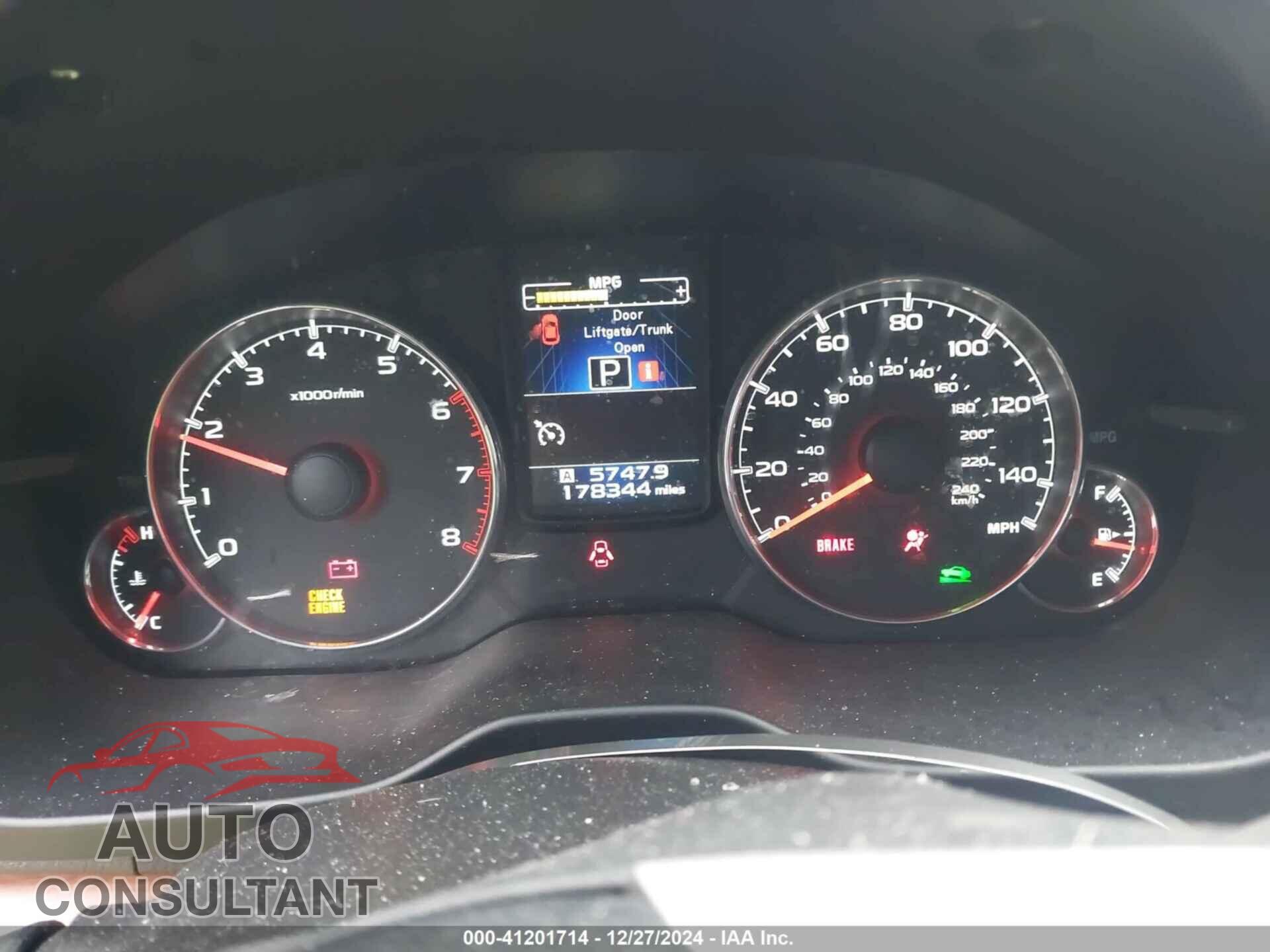 SUBARU OUTBACK 2013 - 4S4BRBLC1D3319018