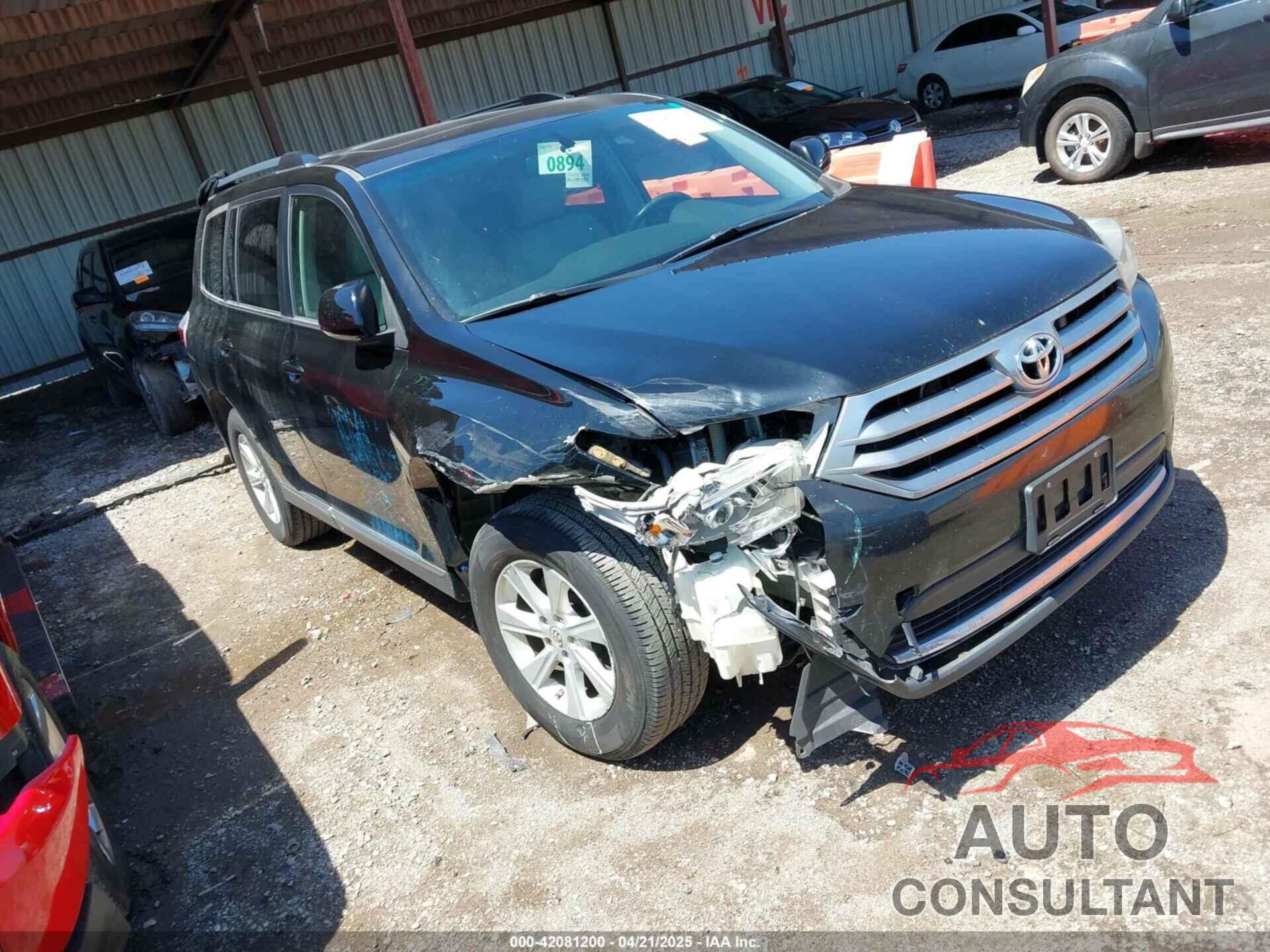 TOYOTA HIGHLANDER 2013 - 5TDBK3EH9DS219772